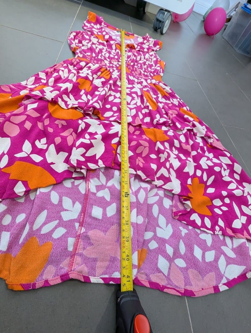 Mister Zimi Floral High-Low Dress - Pink & Orange Size 10 — photo 7 of 8
