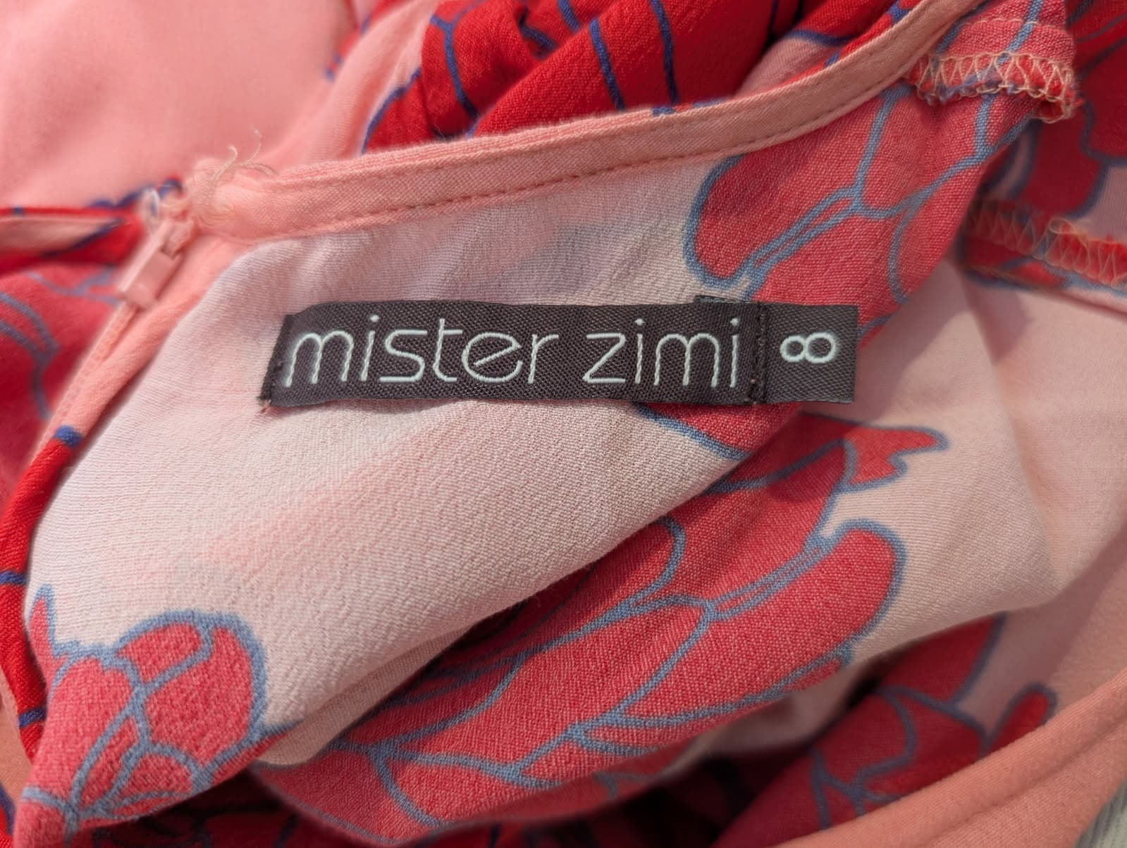 Mister Zimi Floral Jumpsuit Peach and Red Size 8 — photo 3 of 3