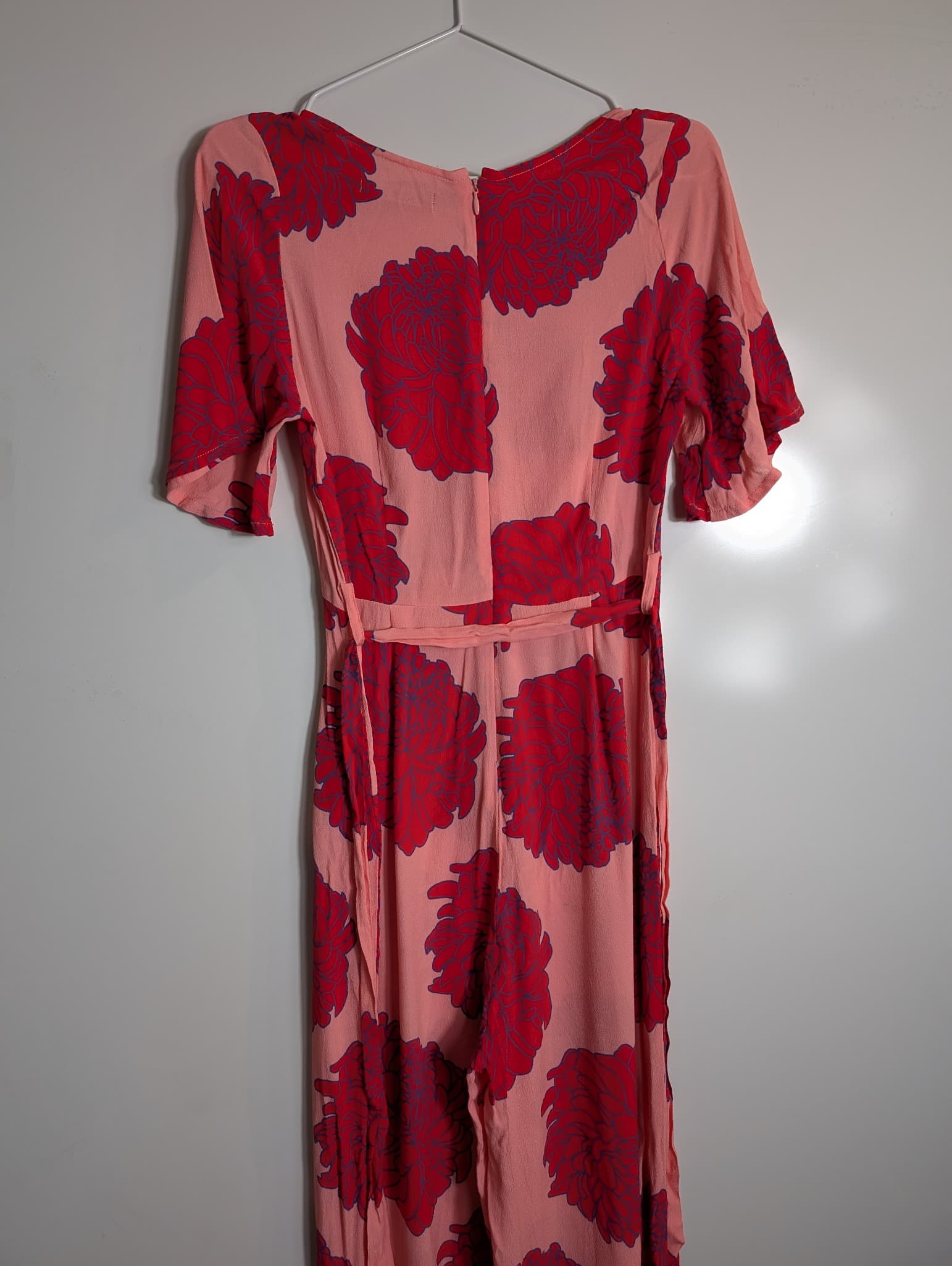 Mister Zimi Floral Jumpsuit Pink Red Women's Size 8 — photo 6 of 8
