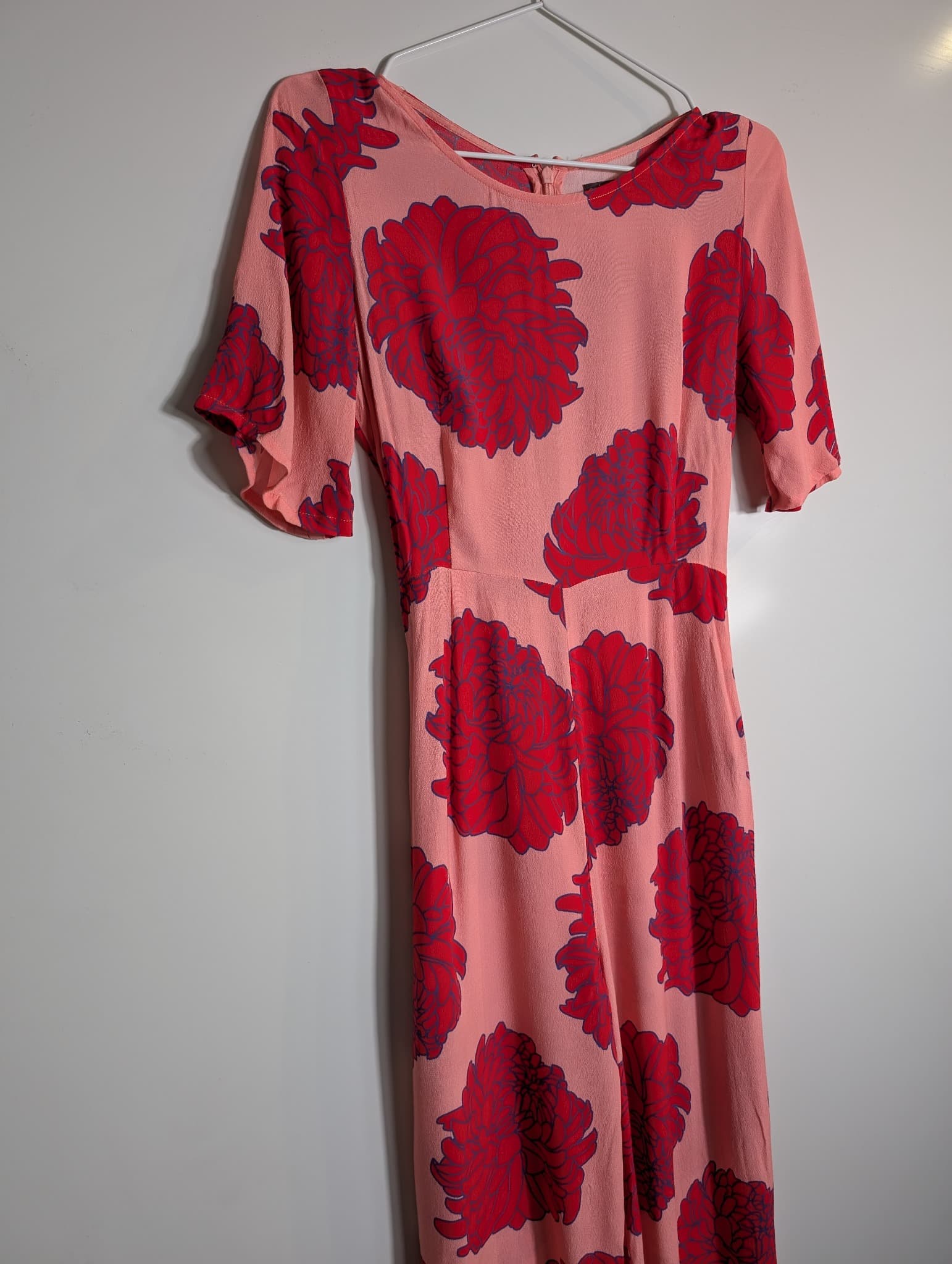 Mister Zimi Floral Jumpsuit Pink Red Women's Size 8 — photo 4 of 8