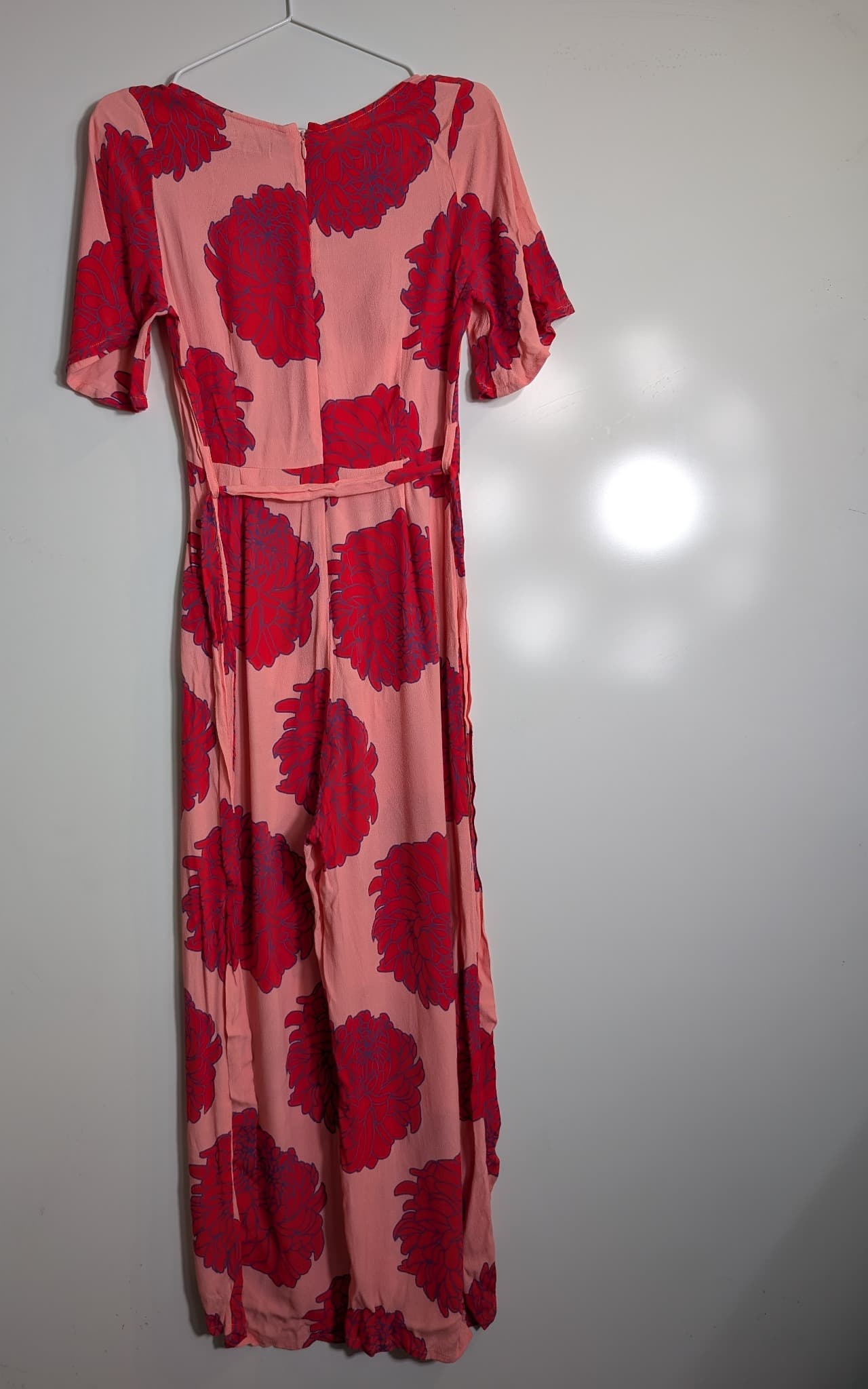 Mister Zimi Floral Jumpsuit Pink Red Women's Size 8 — photo 5 of 8