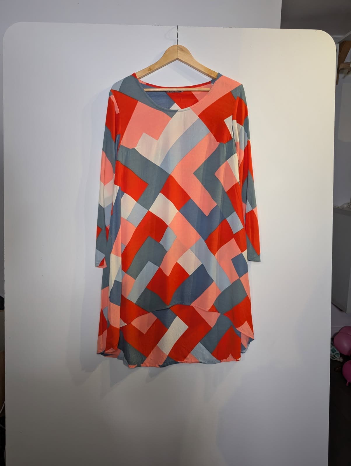 Mister Zimi Long Sleeve Dress Geometric Abstract Print — photo 5 of 10