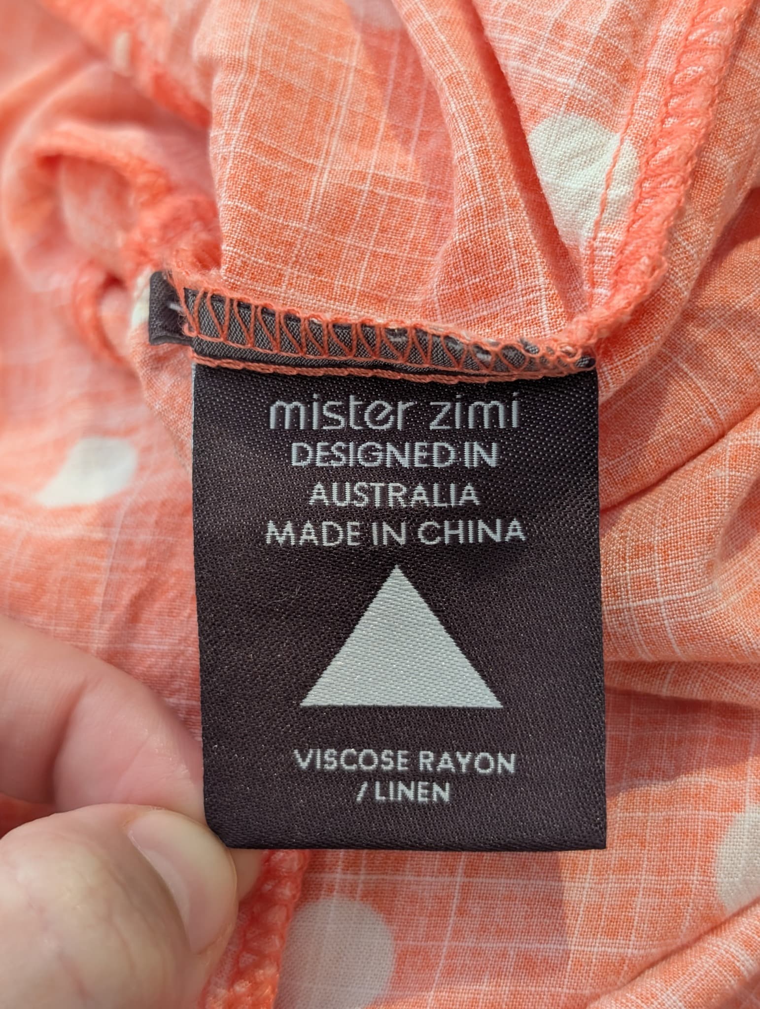Mister Zimi Polka Dot Smocked Tiered Maxi Dress Coral — photo 5 of 5