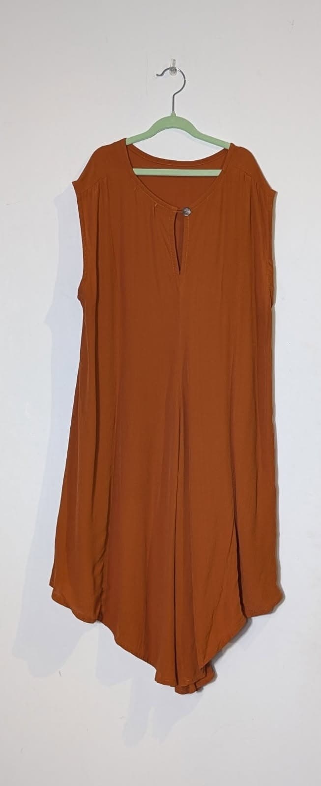 Mister Zimi Sleeveless Rayon Tunic Top - Burnt Orange Size 14 — photo 2 of 4