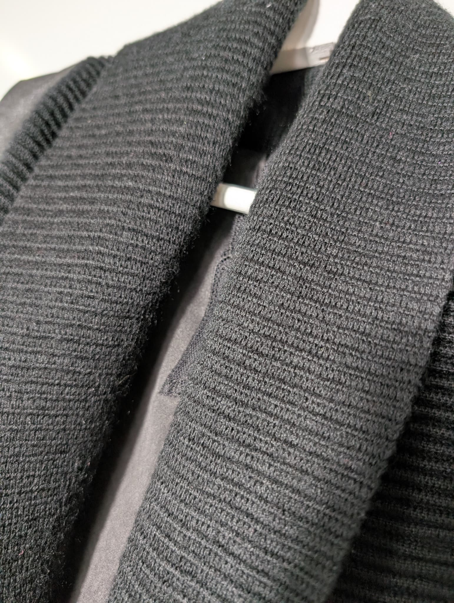 MM6 Maison Margiela Leather and Knit Open Front Vest Black Size 6 — photo 3 of 8