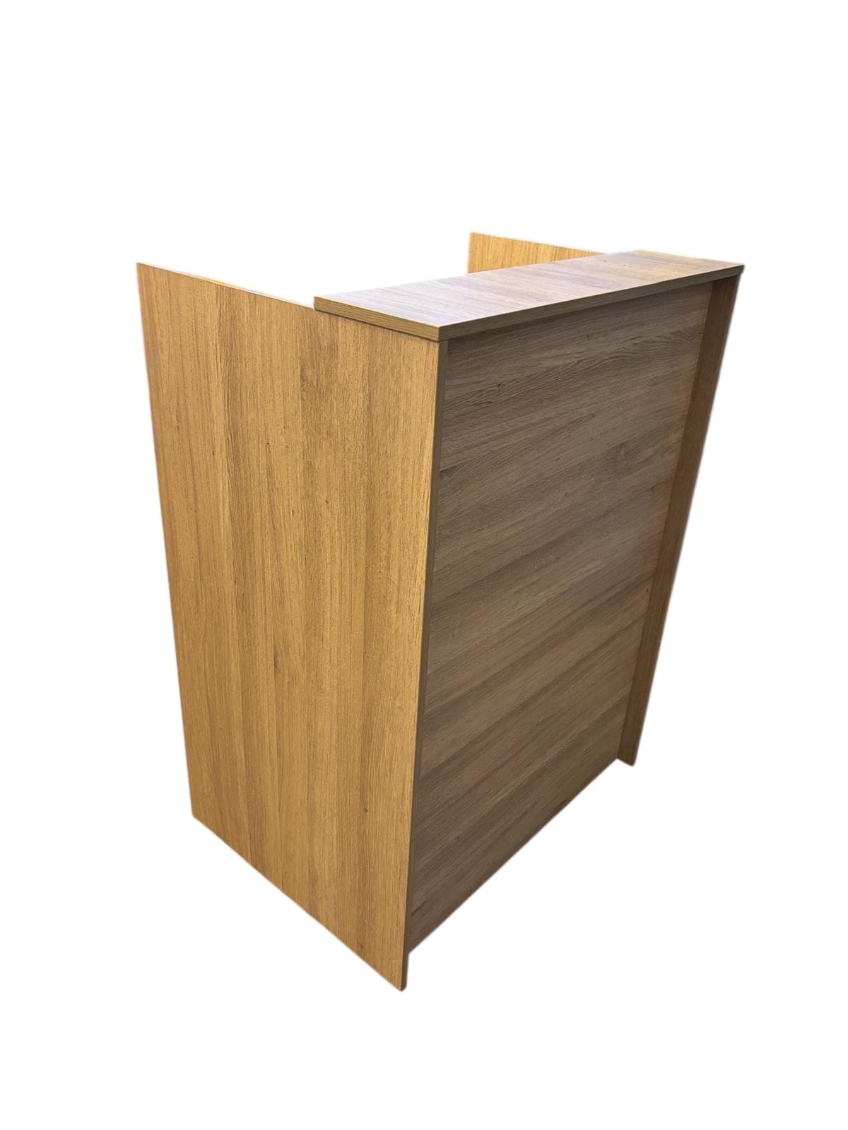 Modern Oak Reception Desk - Compact Retail POS Counter — photo 2 of 4