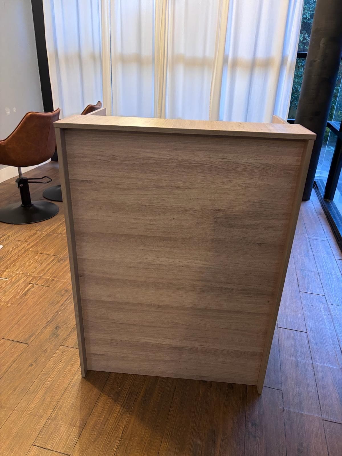 Modern Oak Reception Desk - Compact Retail POS Counter — photo 3 of 4