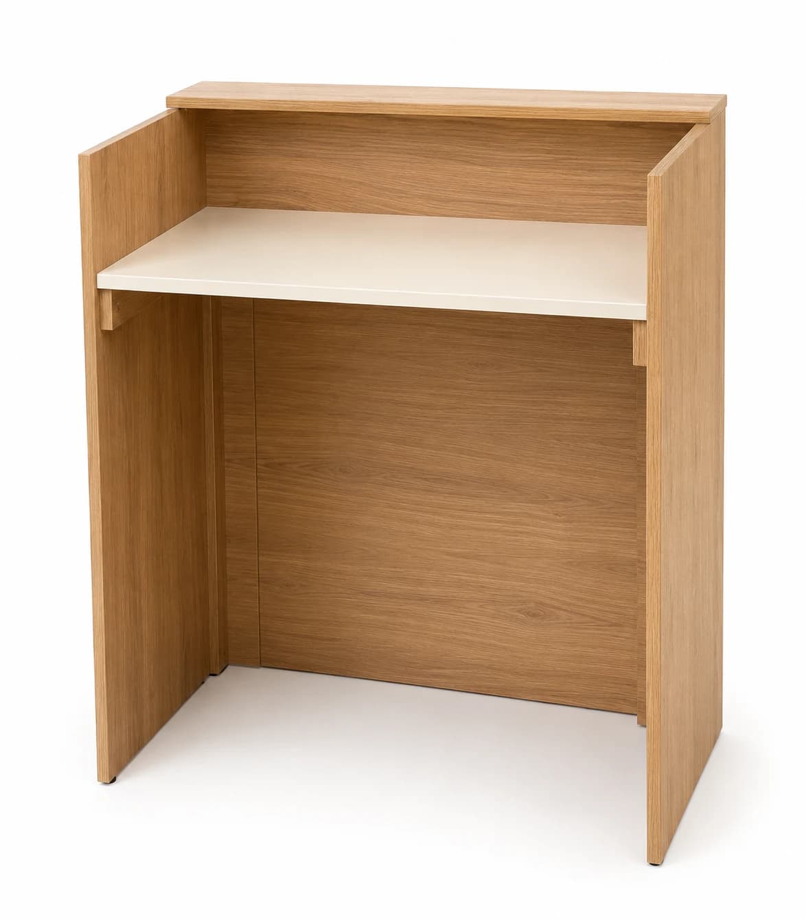 Modern Oak Reception Desk - Compact Retail POS Counter — photo 1 of 4