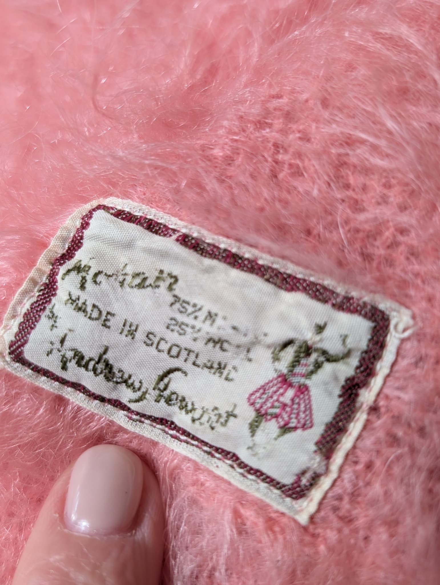 Mohair Blend Scarf Dusty Pink One Size — photo 4 of 7