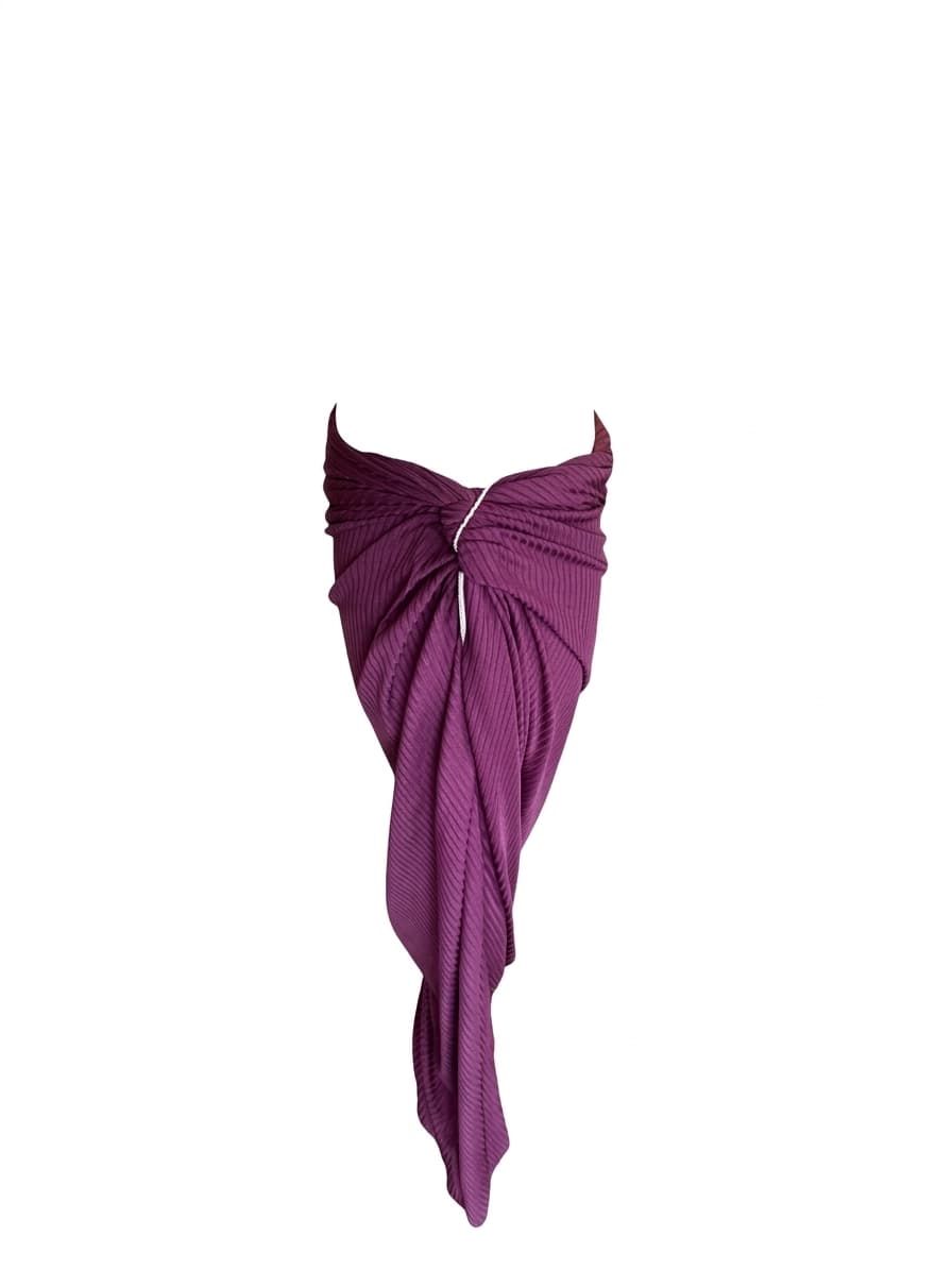 Monday Swimwear Andros Ribbed Sarong Skirt Eggplant — photo 1 of 9