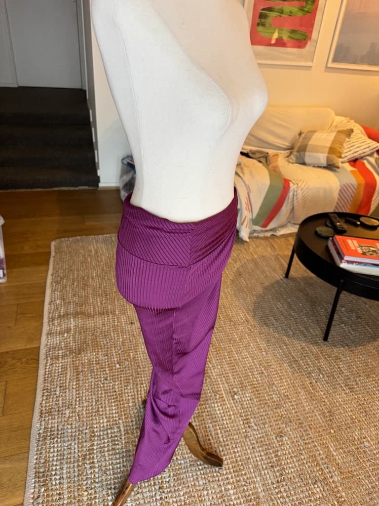 Monday Swimwear Andros Ribbed Sarong Skirt Eggplant — photo 5 of 9