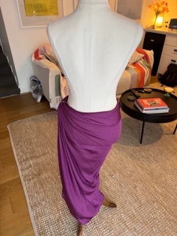 Monday Swimwear Andros Ribbed Sarong Skirt Eggplant — photo 7 of 9
