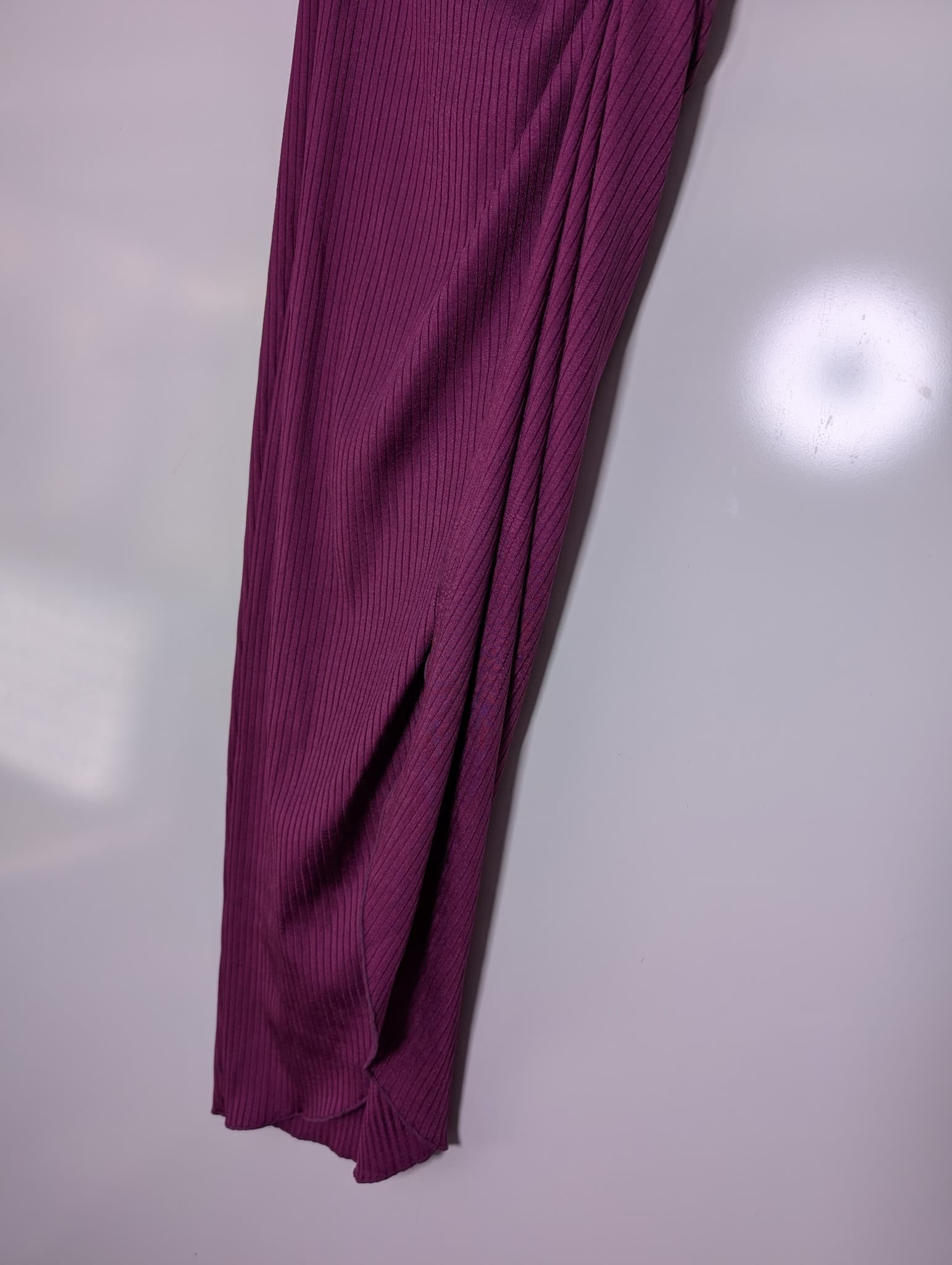 Monday Swimwear Ribbed Knot-Front Midi Skirt Burgundy M/L — photo 3 of 5