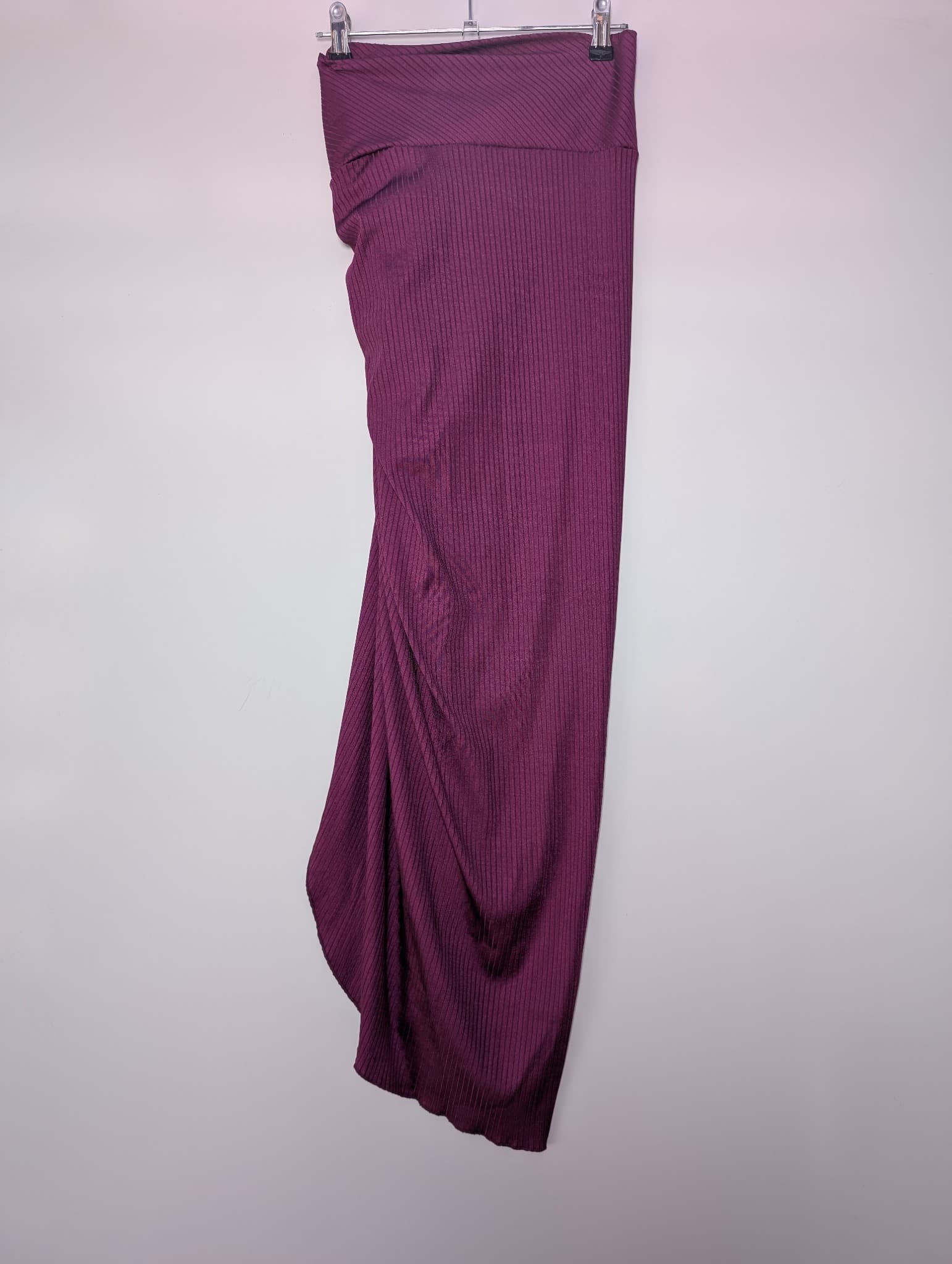 Monday Swimwear Ribbed Knot-Front Midi Skirt Burgundy M/L — photo 4 of 5