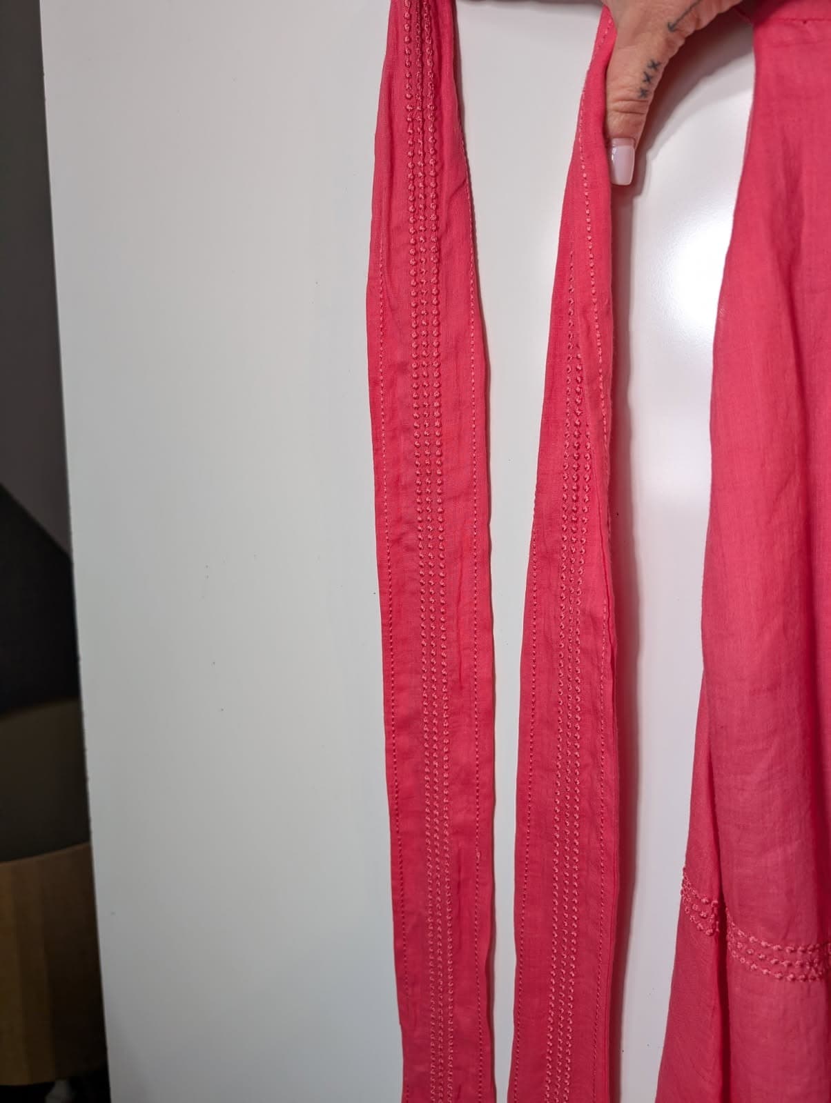 Morrison One-Shoulder Tiered Midi Dress Pink Size 2 — photo 4 of 8