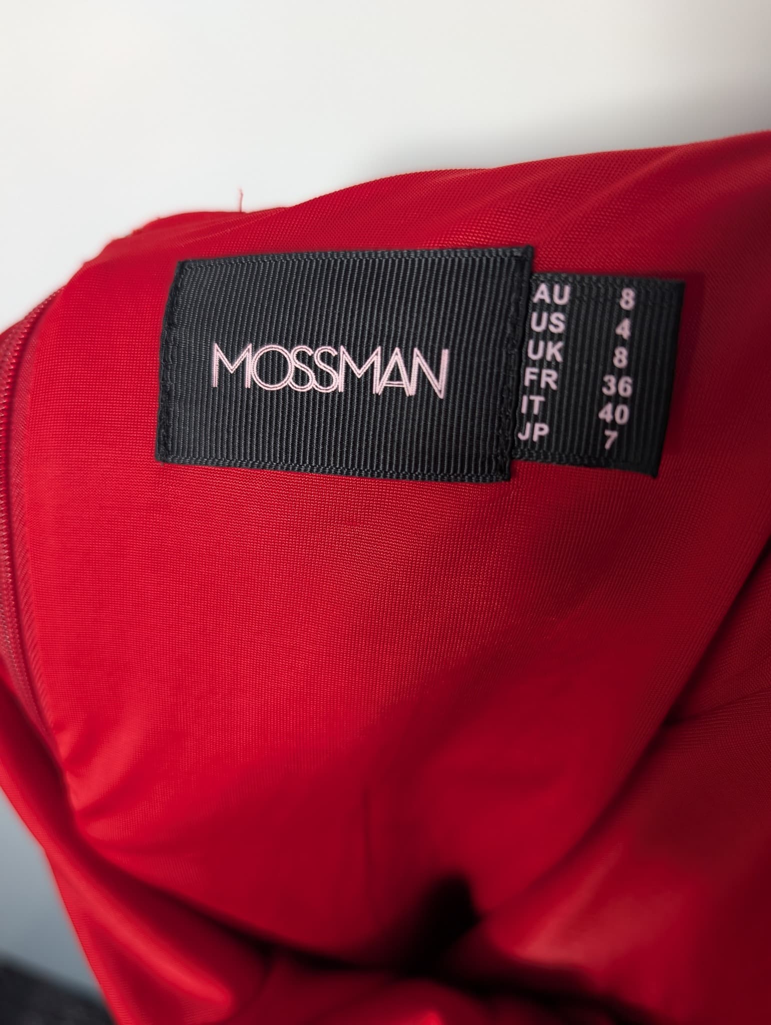 Mossman The Sense of Mystery Dress Red Cape Sleeve Mini AU 8 — photo 7 of 9