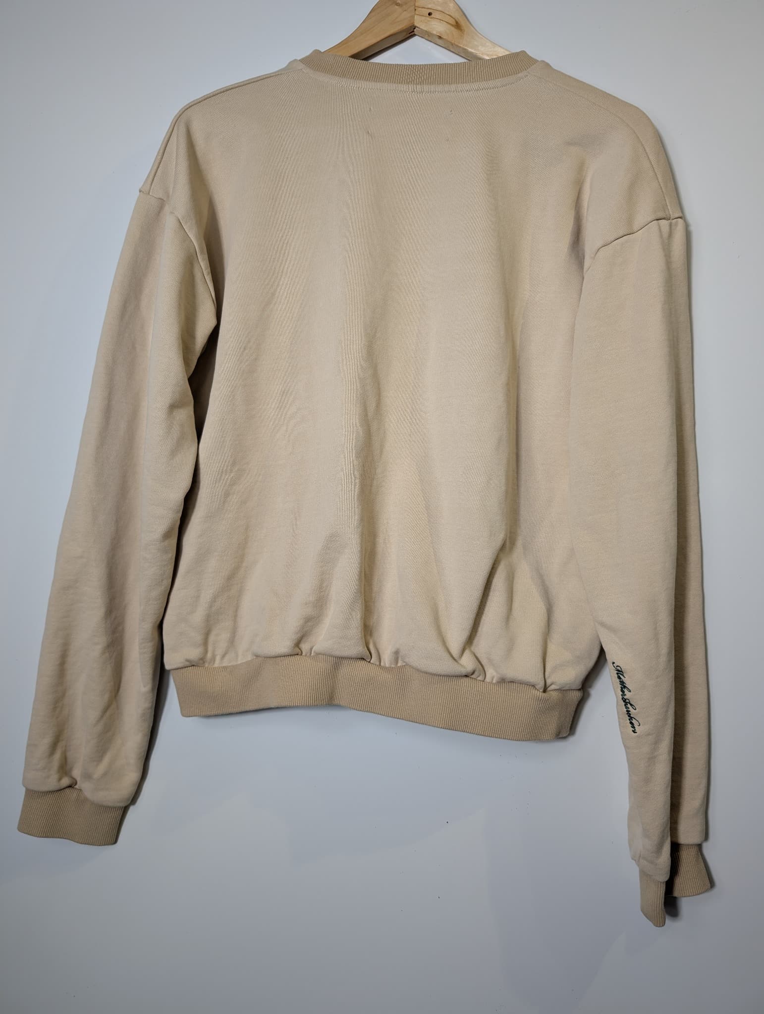 motherchuckers Work From Home Club 2020 Embroidered Sweatshirt Beige XS-S — photo 4 of 6