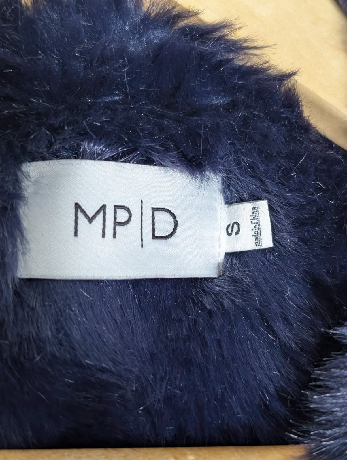 MP|D Women's Denim Jacket with Faux Fur Collar and Cuffs - Blue Size S — photo 3 of 10