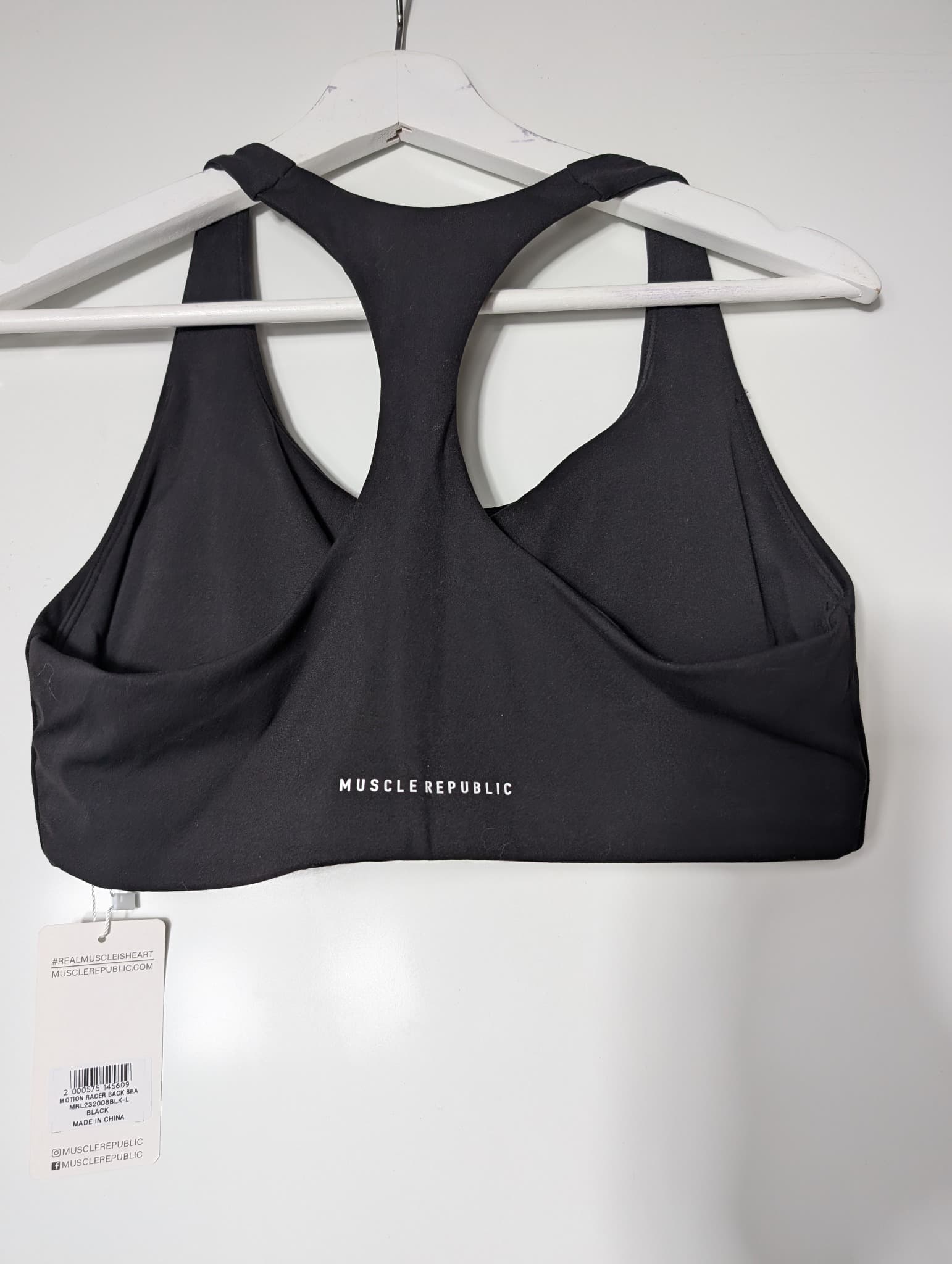 Muscle Republic Motion Racer Back Bra Black Size L — photo 4 of 7