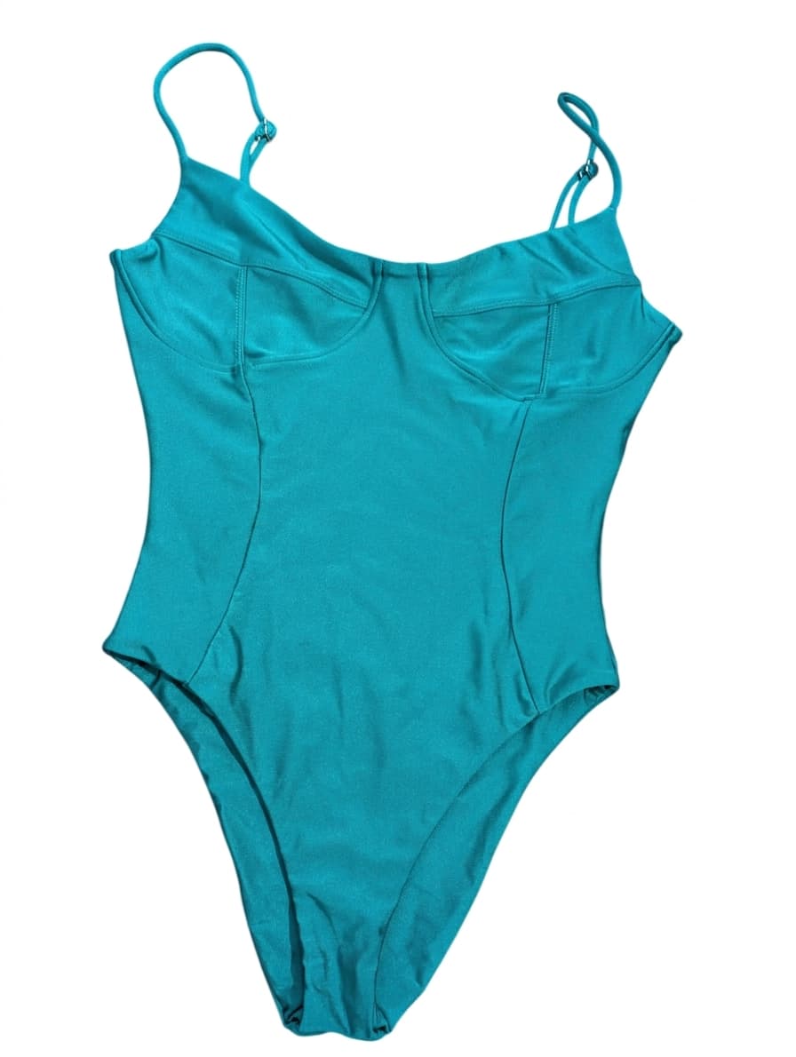 Nalla Turquoise Bustier One-Piece Swimsuit - Size M — photo 1 of 8
