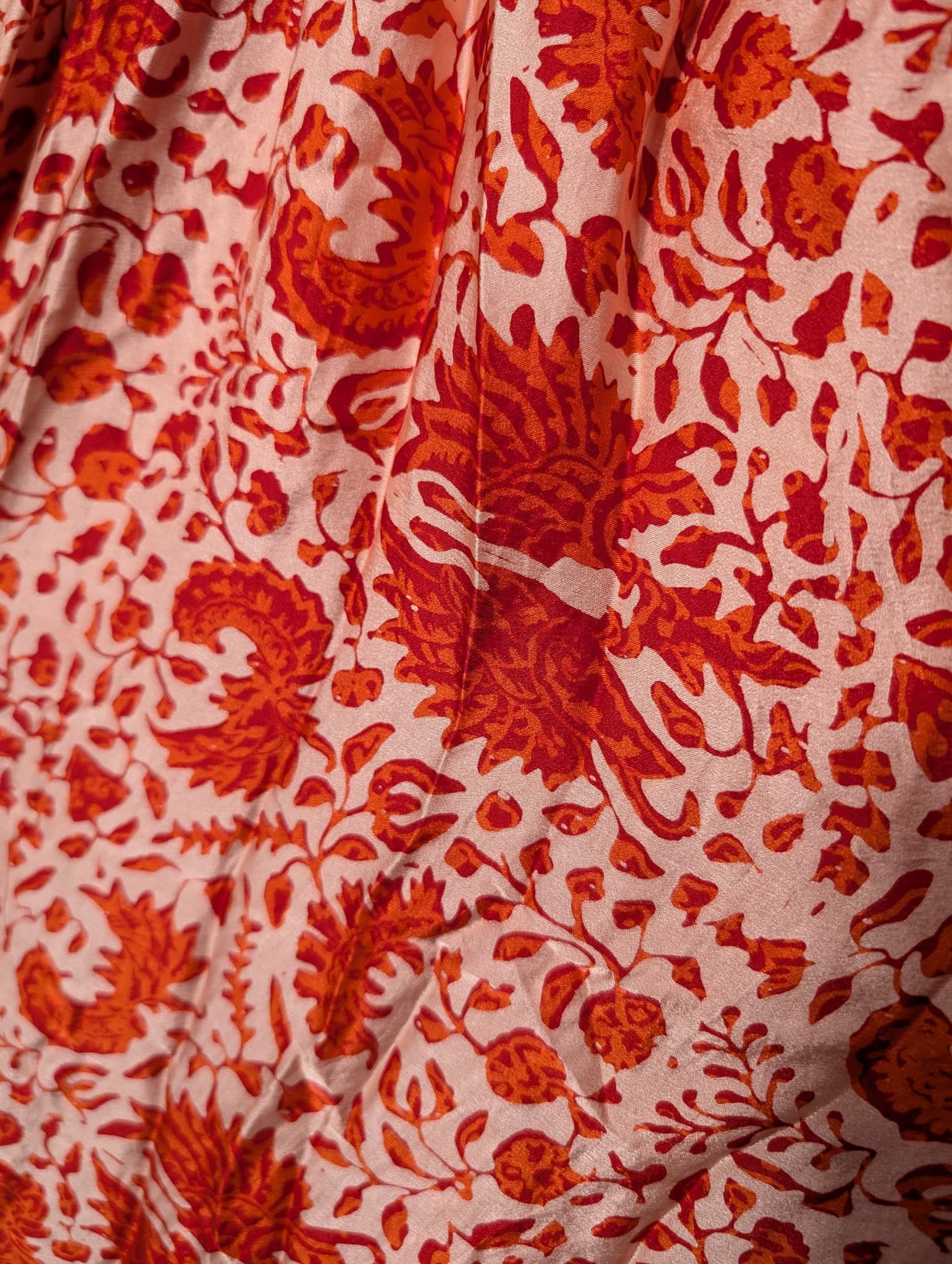 Natalie Martin Silk Floral Maxi Dress Sunset Orange XS/S — photo 3 of 6