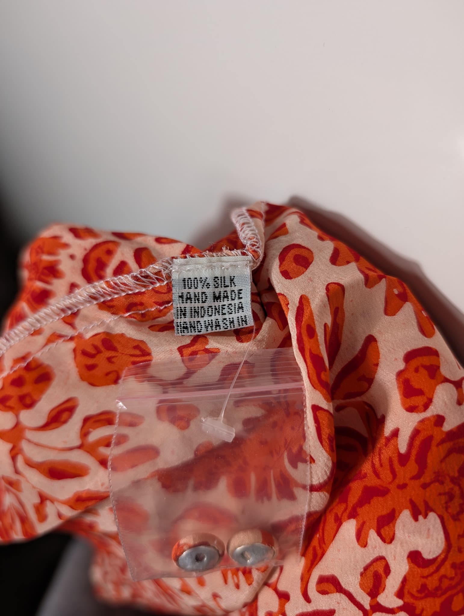 Natalie Martin Silk Floral Maxi Dress Sunset Orange XS/S — photo 6 of 6