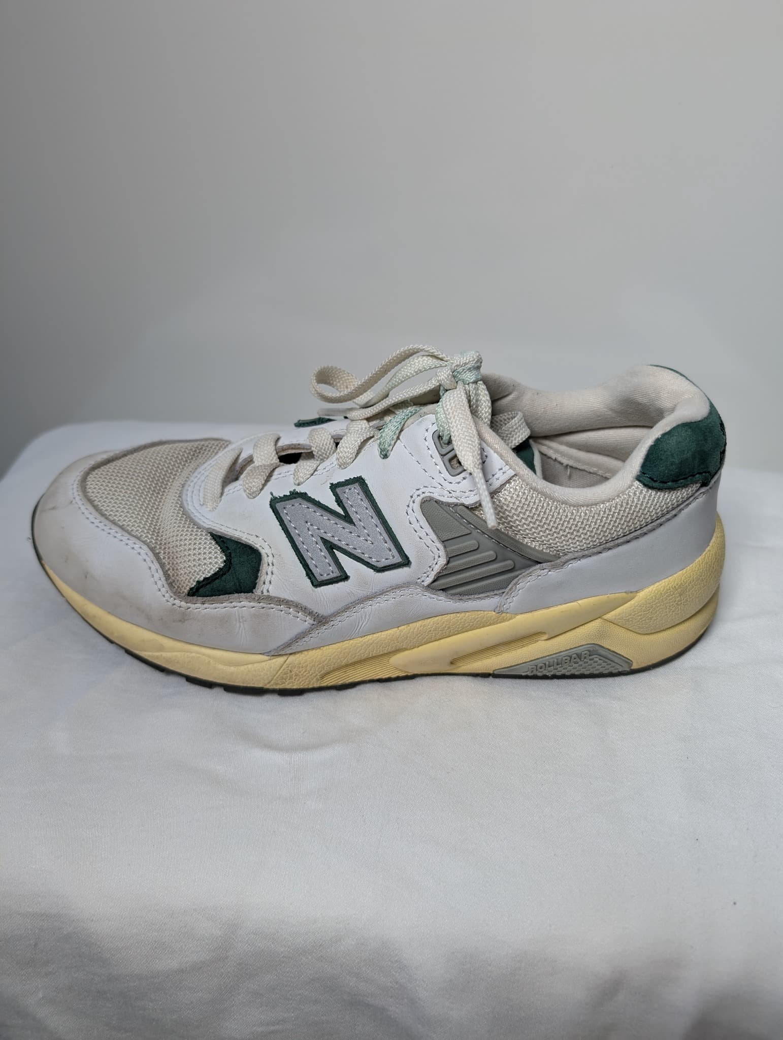 New Balance 580 Sneakers White Green Unisex US 5.5 — photo 3 of 9