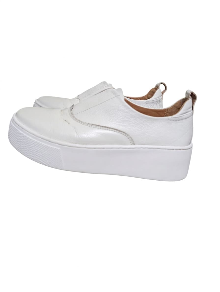 Next Signature Platform Slip-On Sneakers - White Leather UK 5 / EU 38 — photo 1 of 6