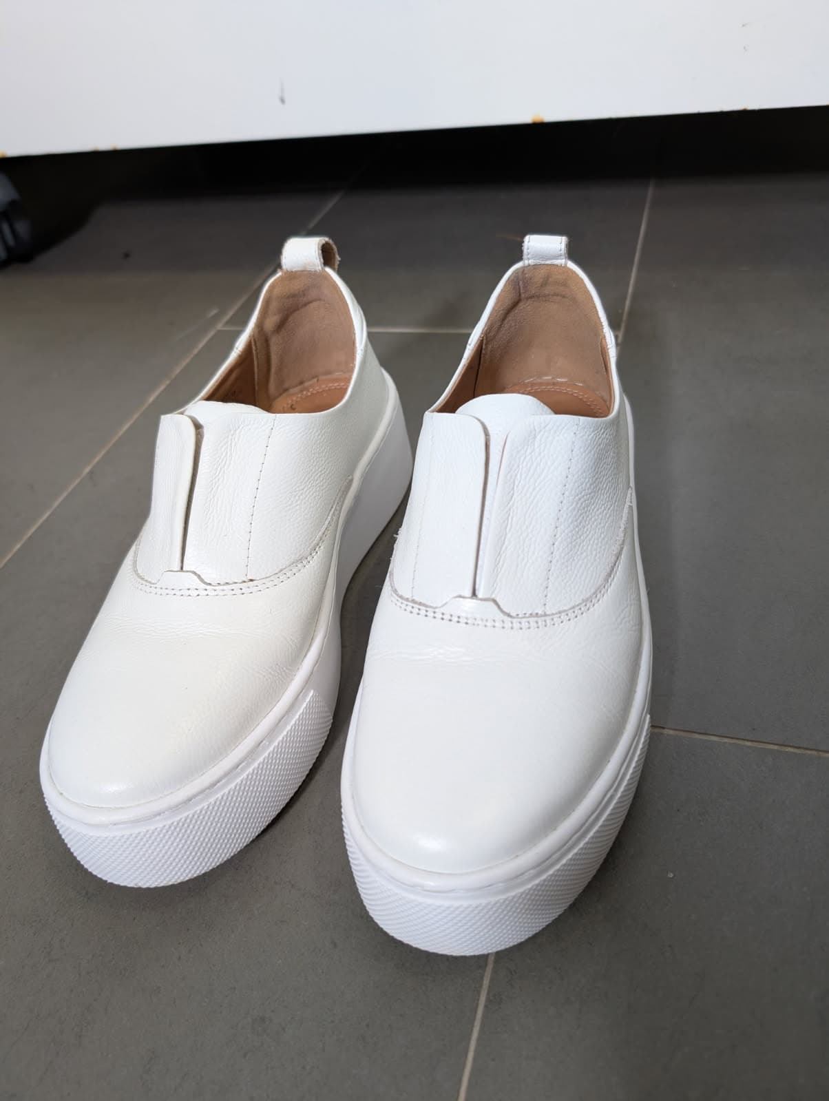 Next Signature Platform Slip-On Sneakers - White Leather UK 5 / EU 38 — photo 6 of 6