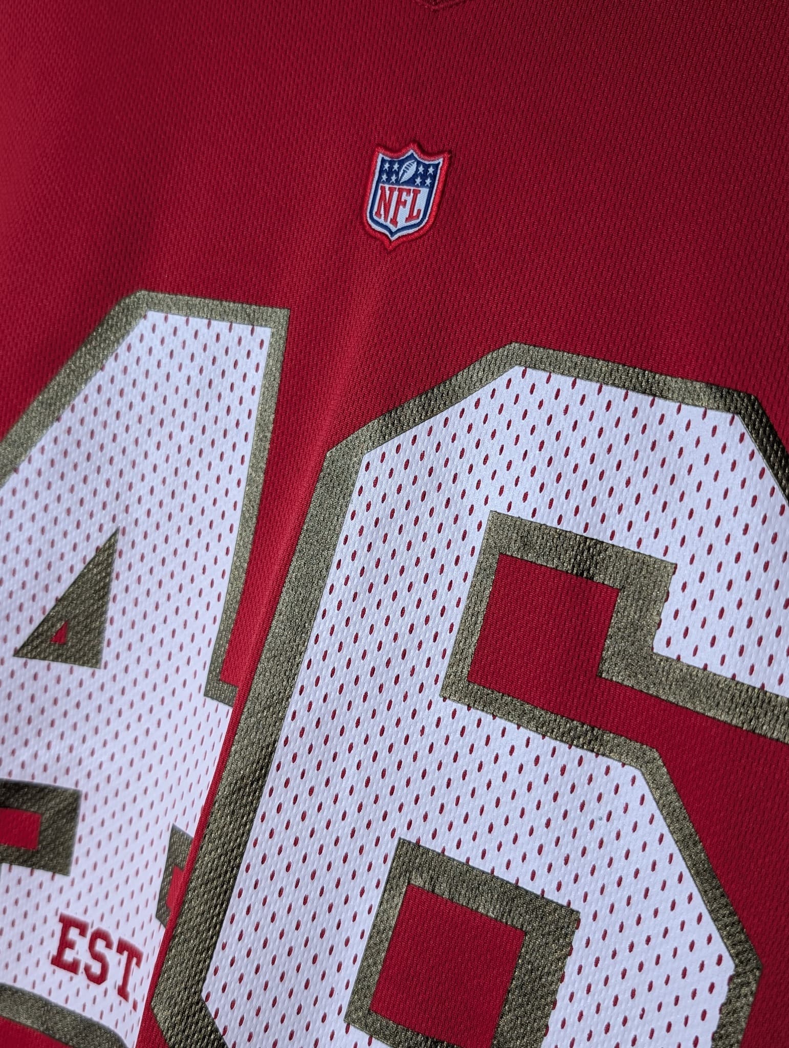 NFL Team Apparel San Francisco 49ers Jersey Red Size S — photo 3 of 6