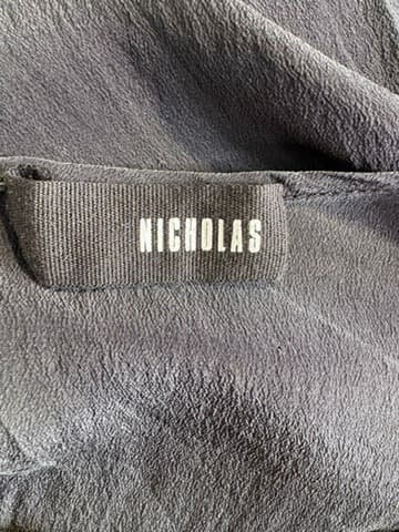 Nicholas Long Sleeve Top 100% Silk Black AUS 6 — photo 4 of 6
