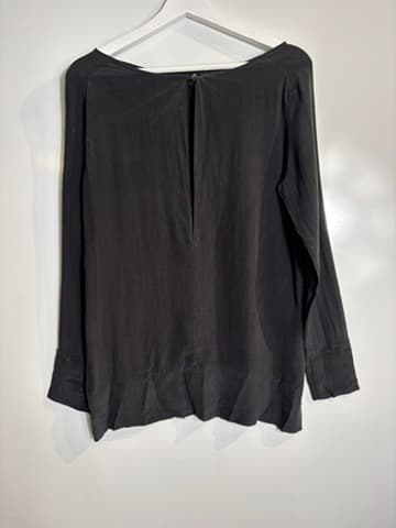 Nicholas Long Sleeve Top 100% Silk Black AUS 6 — photo 5 of 6