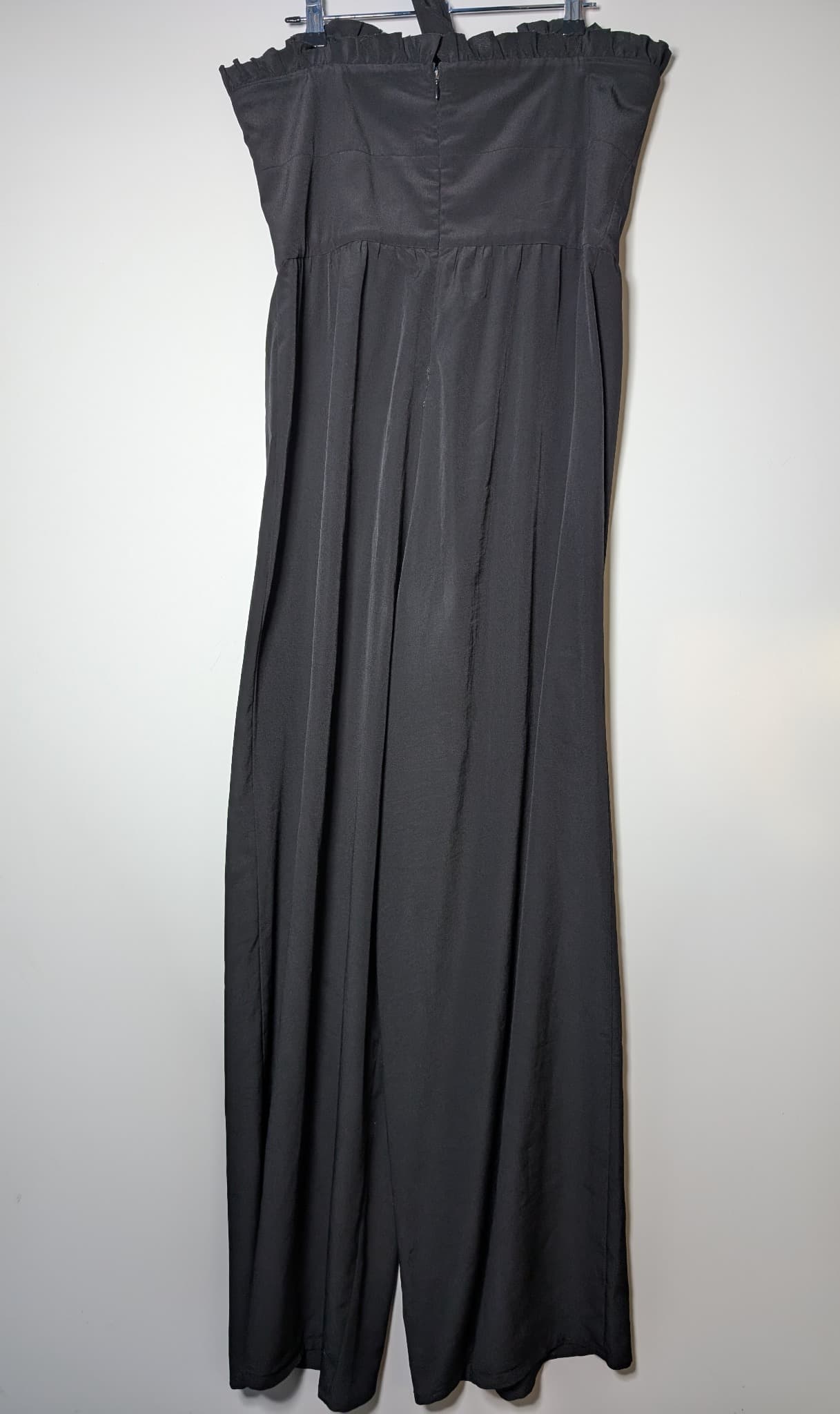 Nicola Finetti Sleeveless Ruffle-Trim Tie-Front Jumpsuit Black Size 14 — photo 4 of 7