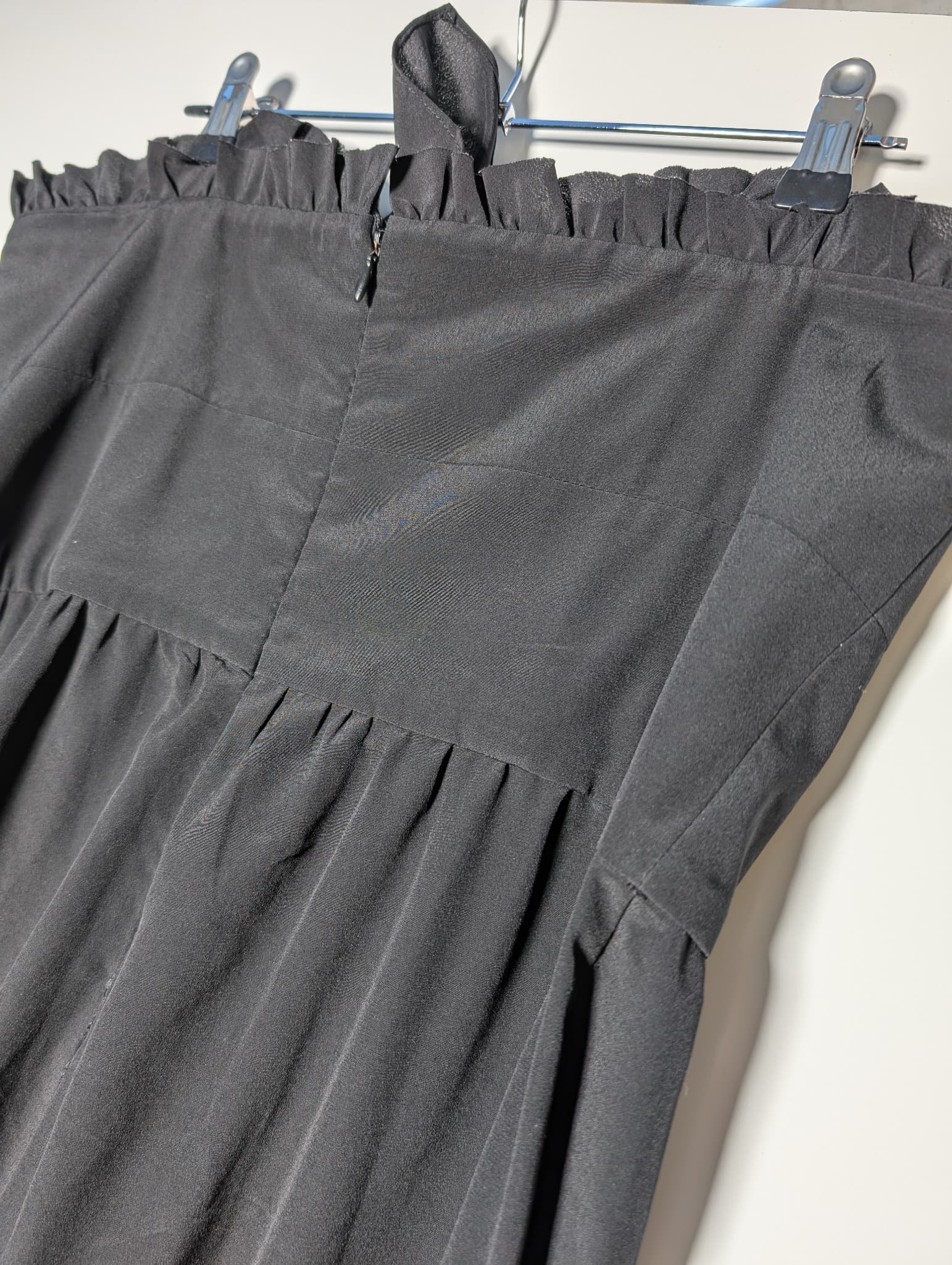 Nicola Finetti Sleeveless Ruffle-Trim Tie-Front Jumpsuit Black Size 14 — photo 5 of 7