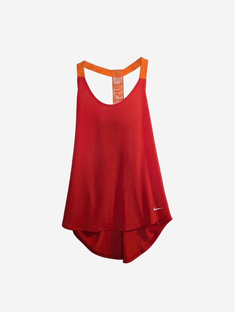 Nike Dri-FIT Racerback Tank Top - Orange/Red Logo Elastic Strap — photo 1 of 9