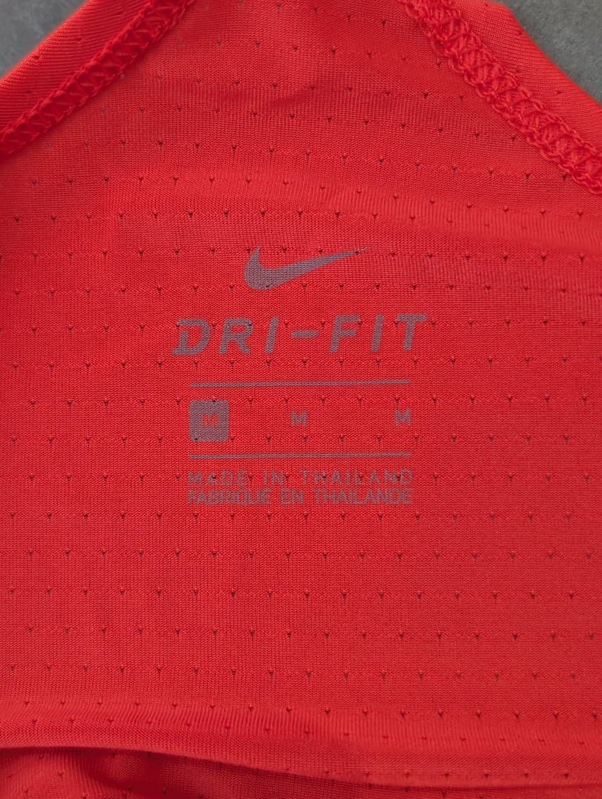 Nike Dri-FIT Racerback Tank Top - Orange/Red Logo Elastic Strap — photo 9 of 9