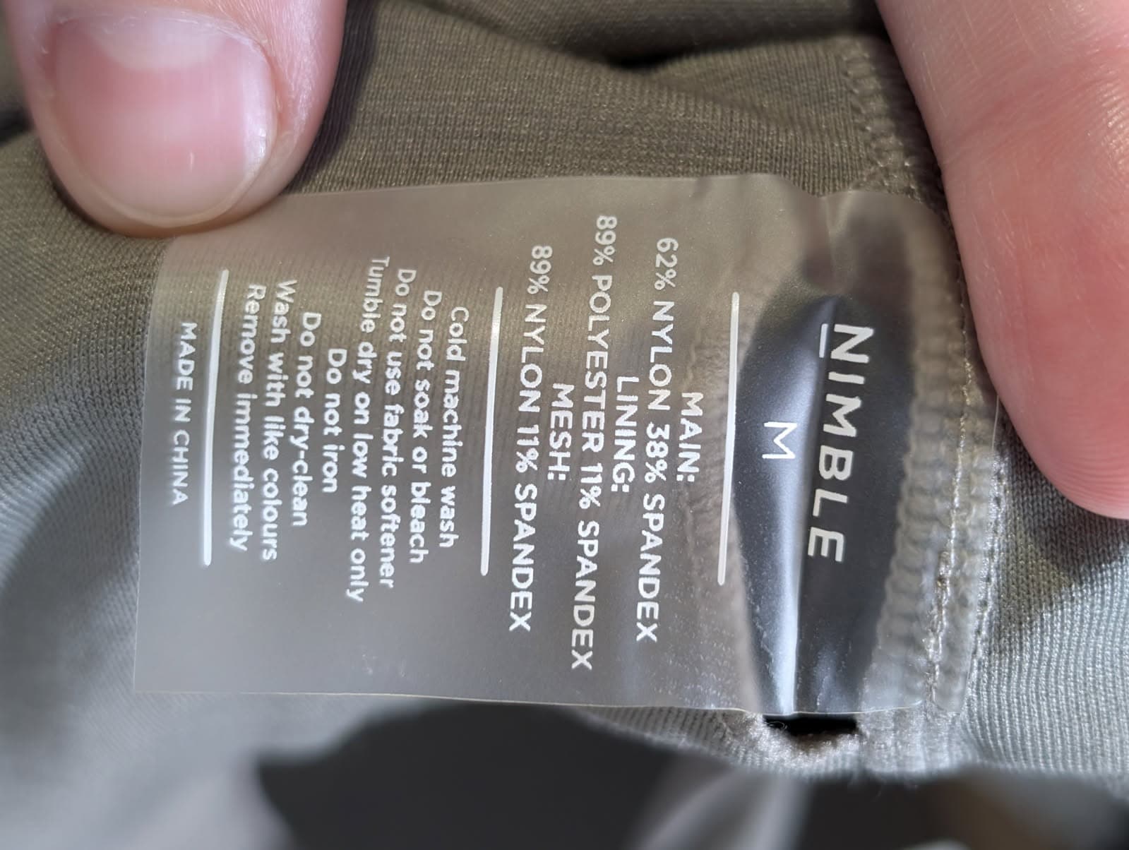 Nimble Activewear Scoop Neck Bodysuit Taupe Size M — photo 4 of 5