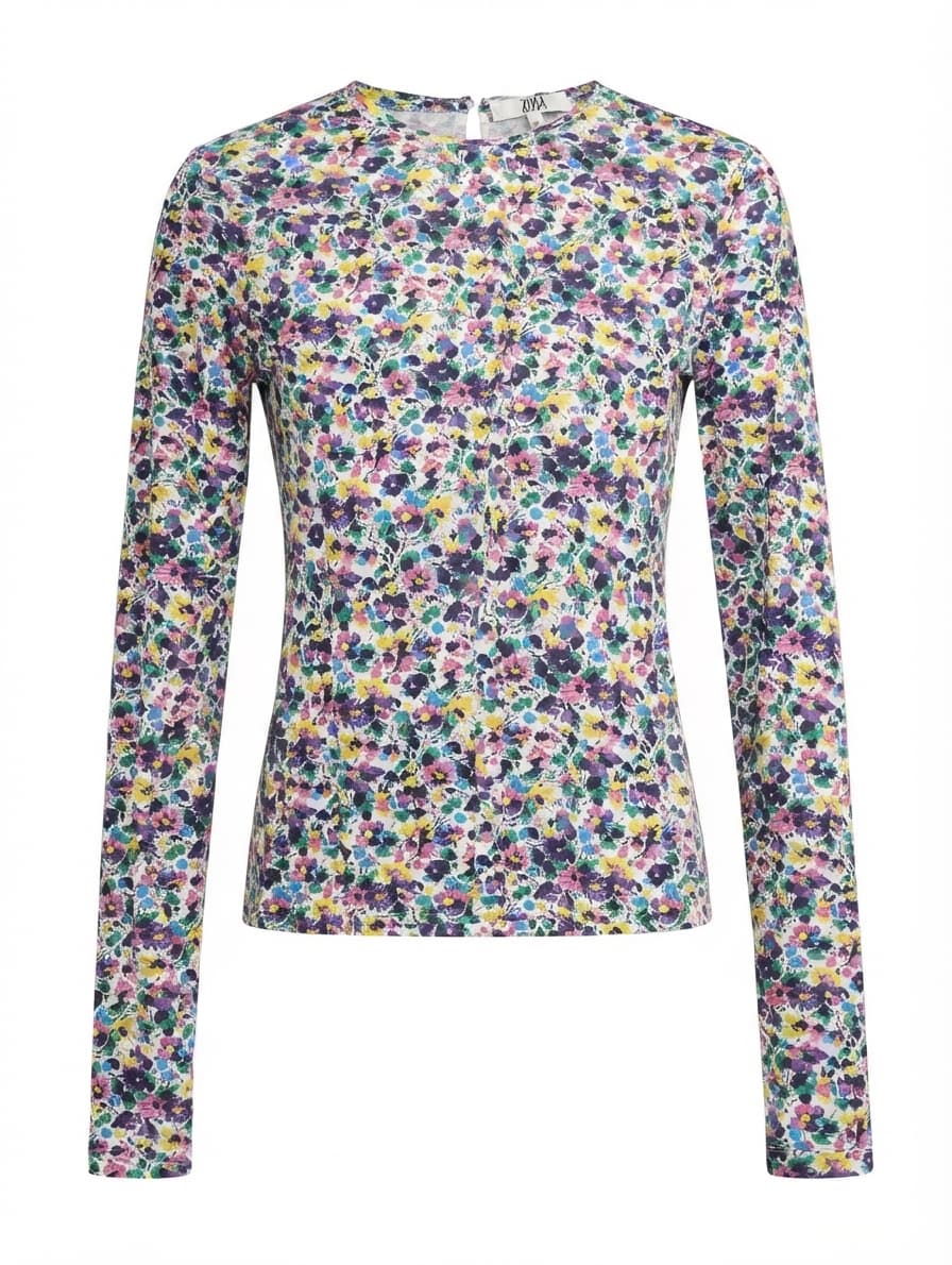 Nina Ricci Floral Long Sleeve Top Multicolour Size 36 FR — photo 1 of 8