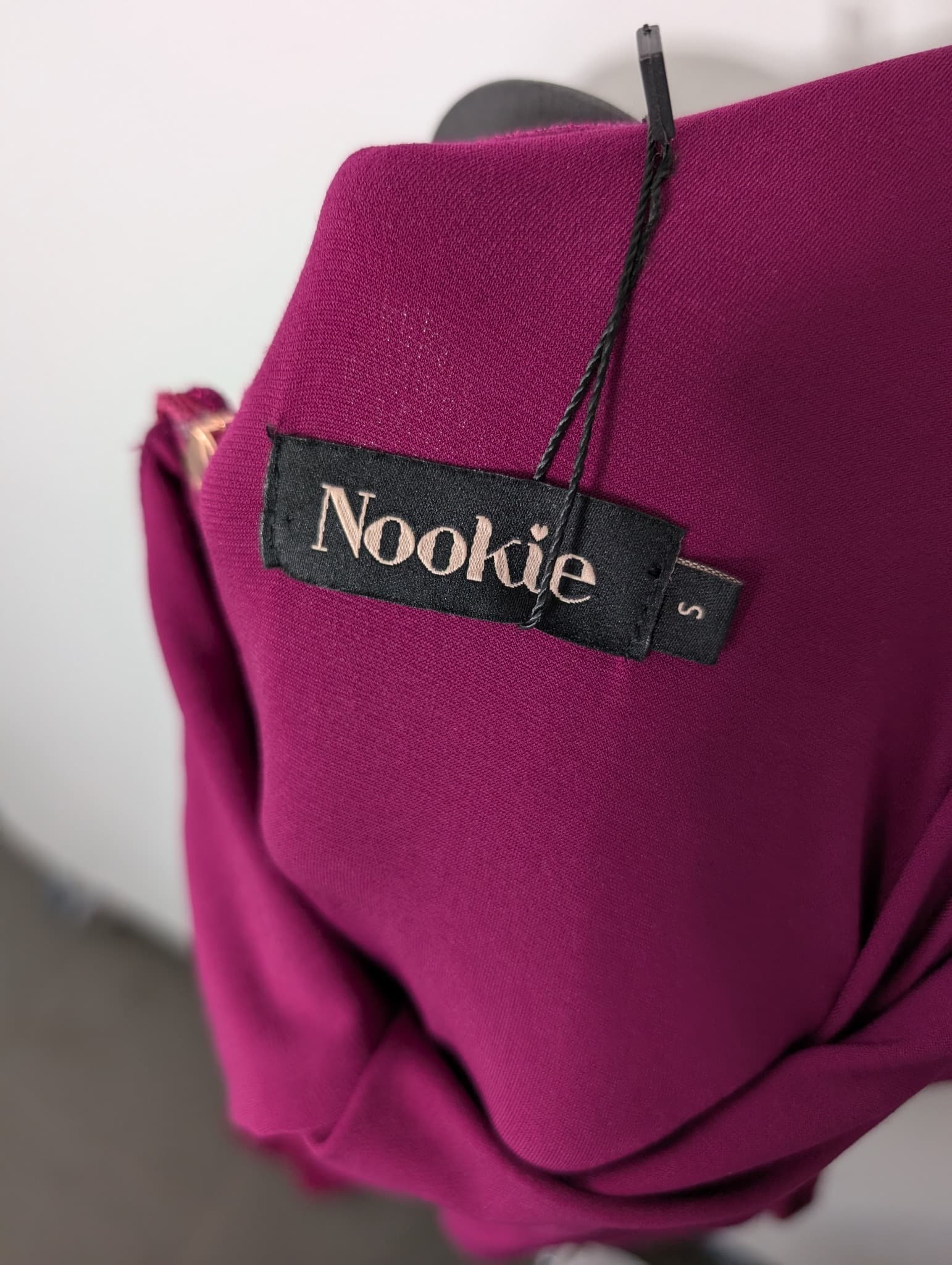 Nookie Glitter Halter Neck Maxi Dress Magenta Size S — photo 7 of 10
