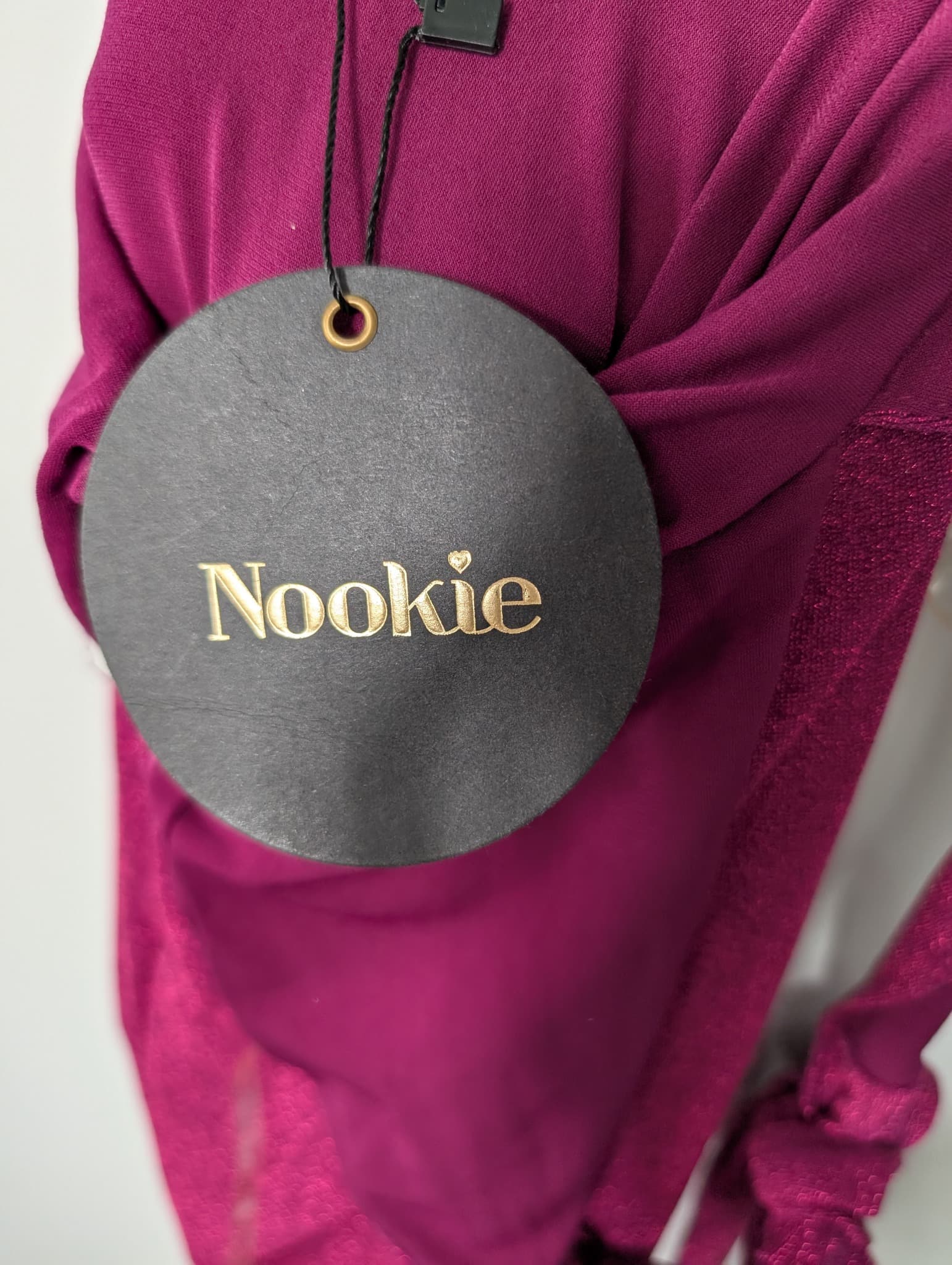 Nookie Glitter Halter Neck Maxi Dress Magenta Size S — photo 8 of 10