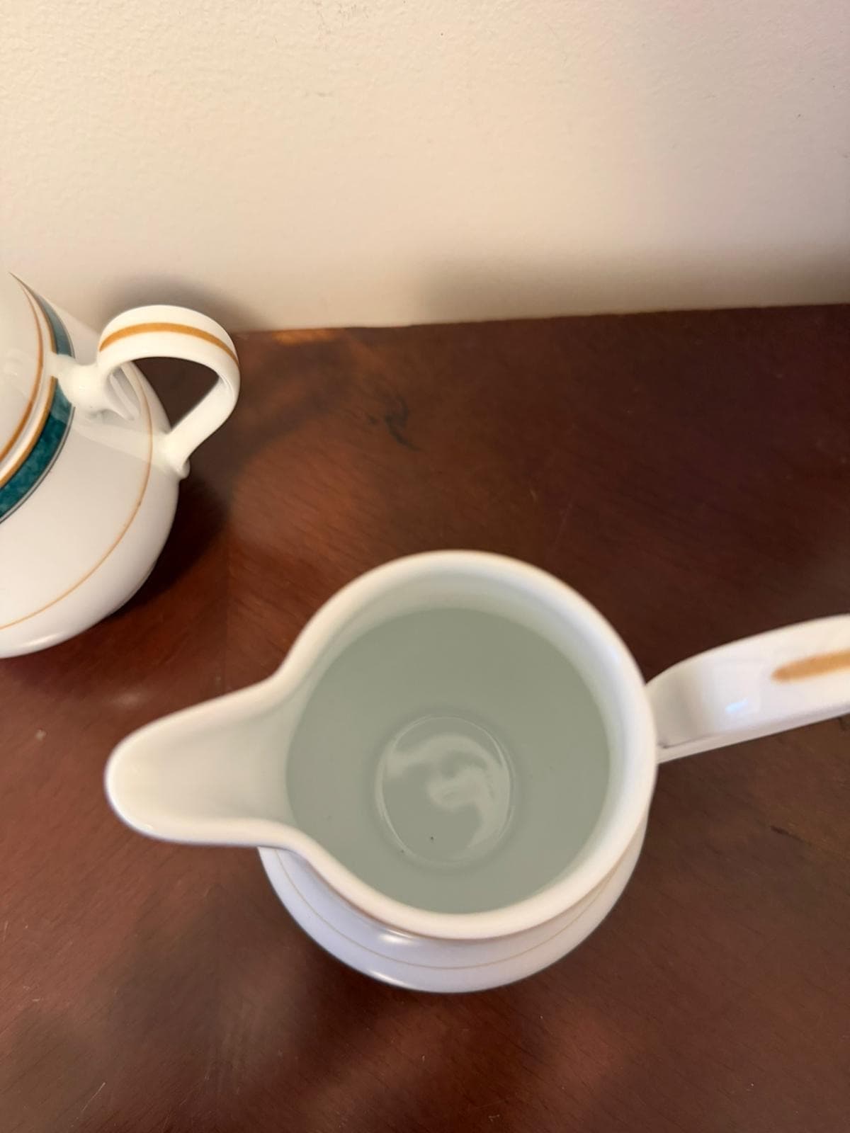 Noritake Legendary Creamer and Sugar Bowl Set Green 4139 — photo 3 of 5