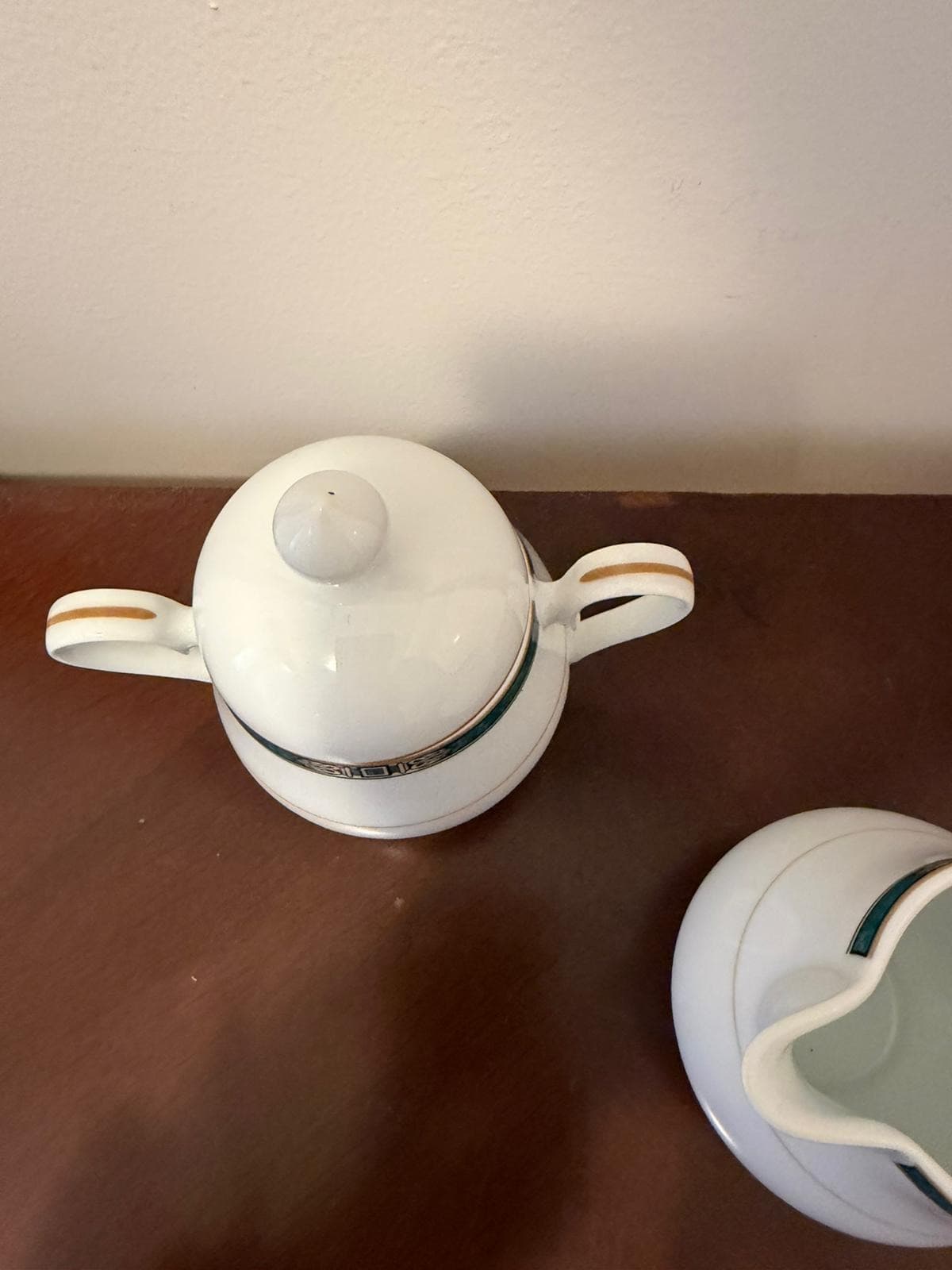 Noritake Legendary Creamer and Sugar Bowl Set Green 4139 — photo 5 of 5