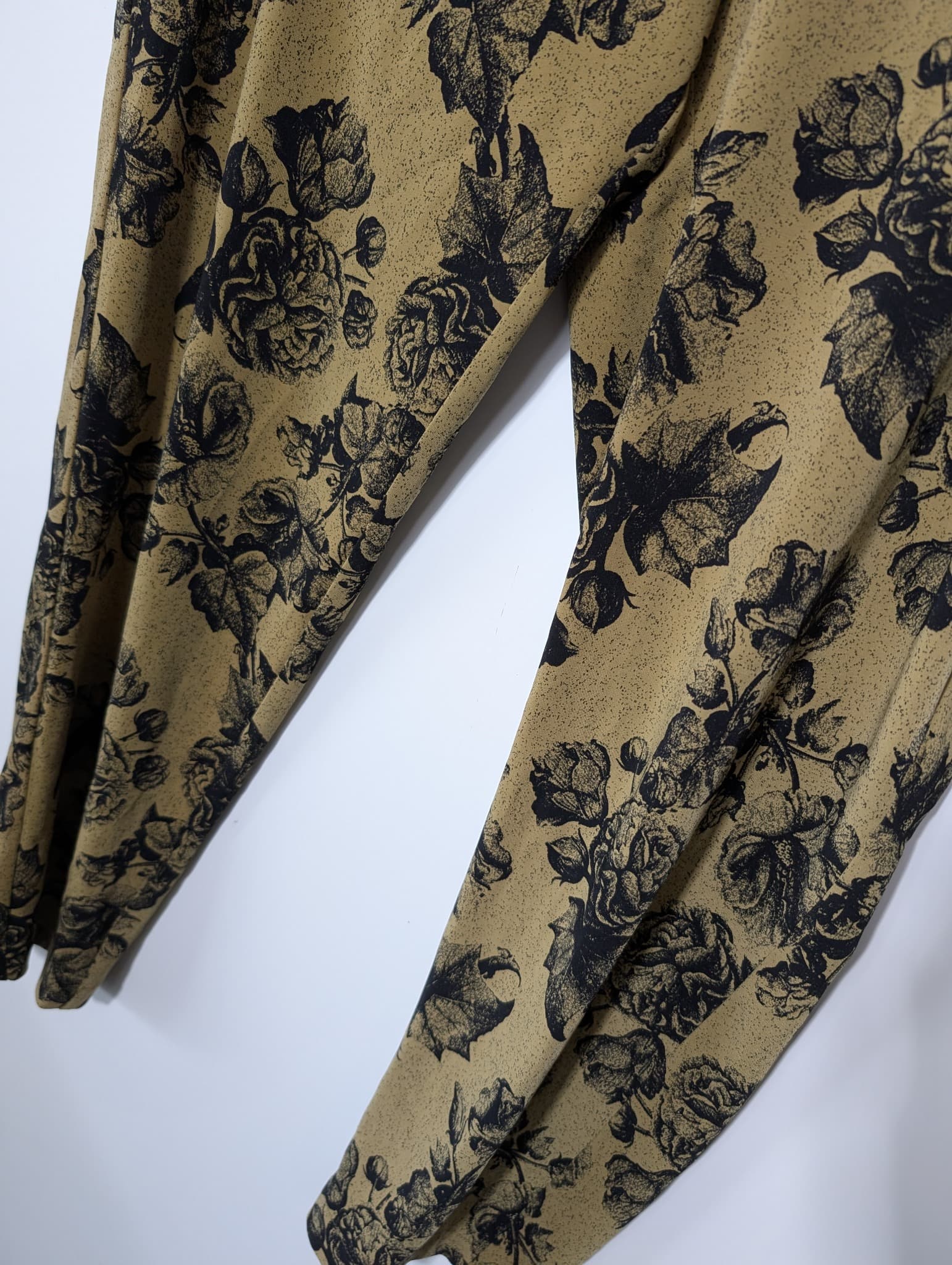 Notes du Nord Floral Cutout Midi Dress Olive Green Size 36 — photo 4 of 9