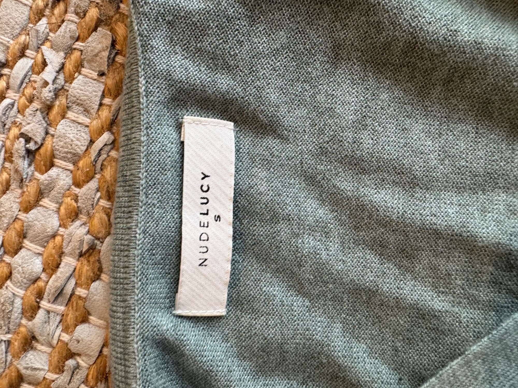 Nude Lucy Sage Green V-Neck Long Sleeve Knit Top Size S — photo 2 of 10