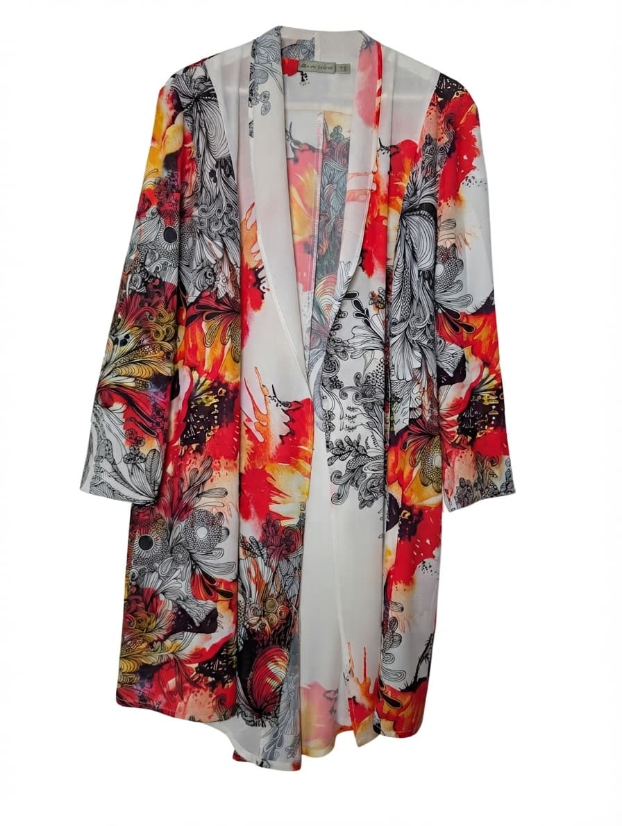Obi New Zealand Floral Print Kimono Cardigan Multicolour Size 16 — photo 1 of 7