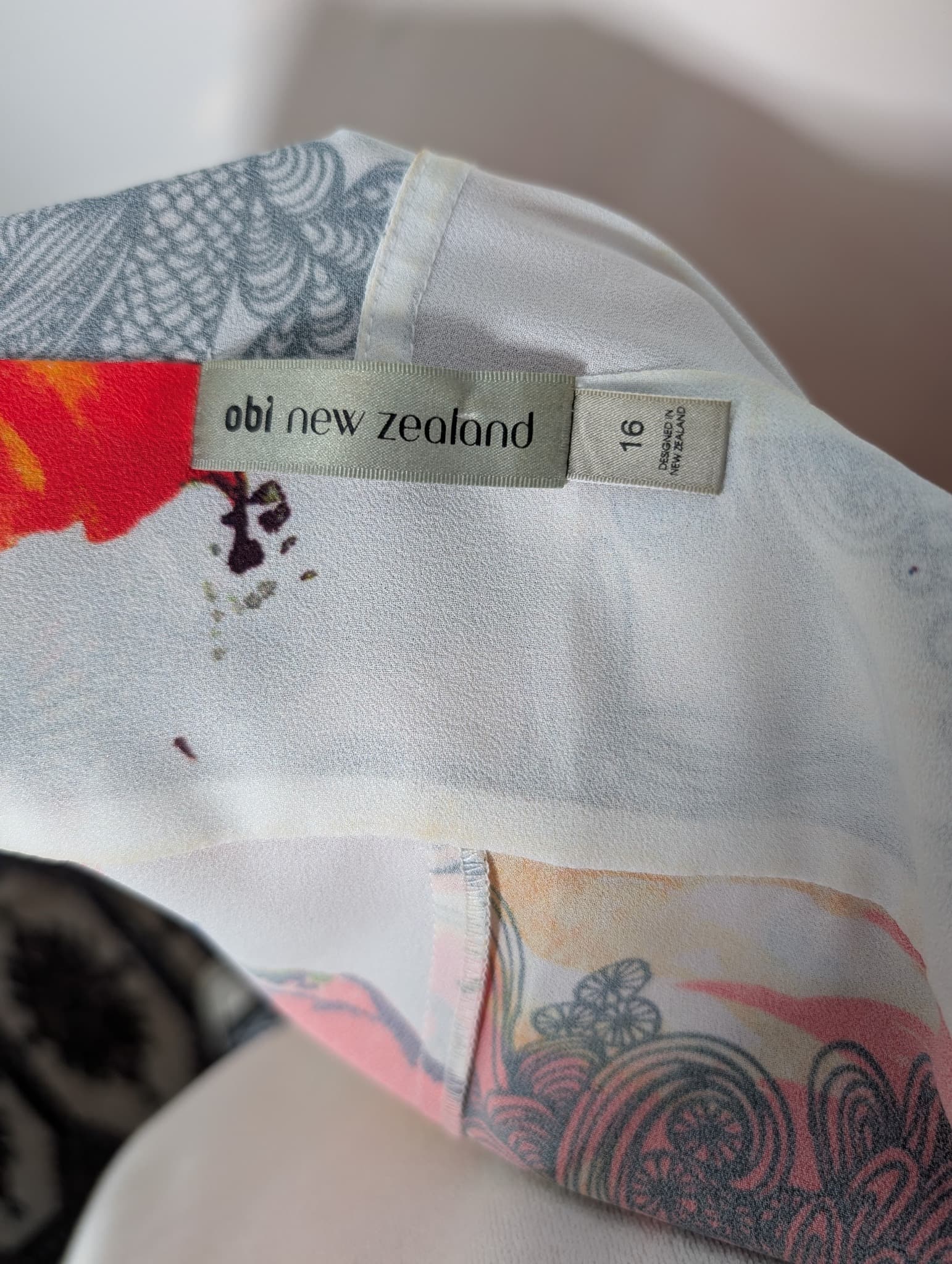 Obi New Zealand Floral Print Kimono Cardigan Multicolour Size 16 — photo 5 of 7