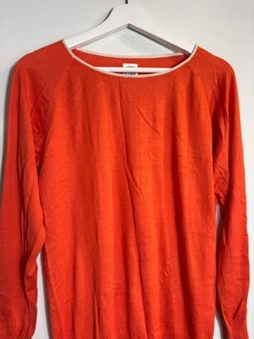 Olivia Graham Silk Cashmere Crewneck Sweater Orange Size S — photo 2 of 6