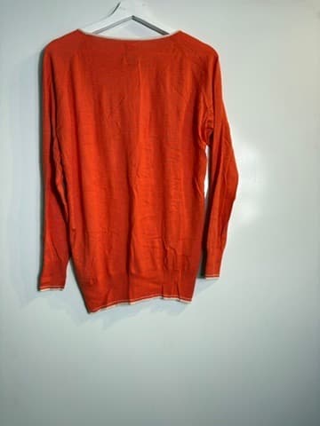 Olivia Graham Silk Cashmere Crewneck Sweater Orange Size S — photo 5 of 6