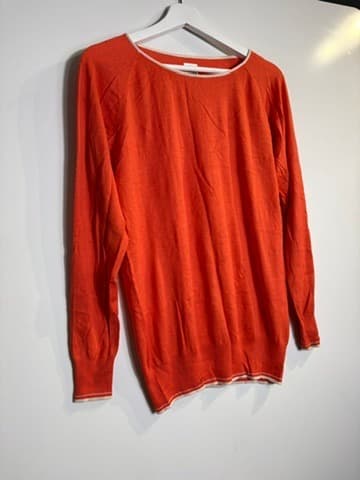 Olivia Graham Silk Cashmere Crewneck Sweater Orange Size S — photo 6 of 6