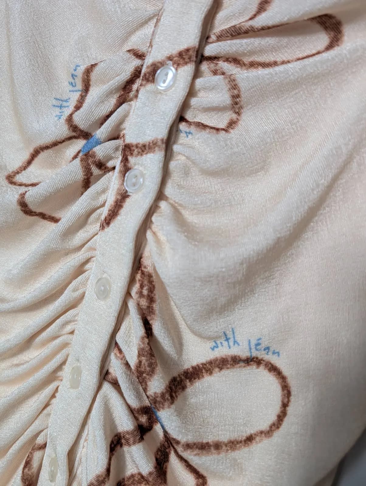 One Little Day Knit Dress Cream Floral Detail One Size — photo 5 of 5